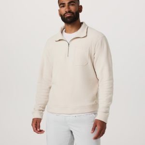 Beach Fleece Half Zip | Bone Heather