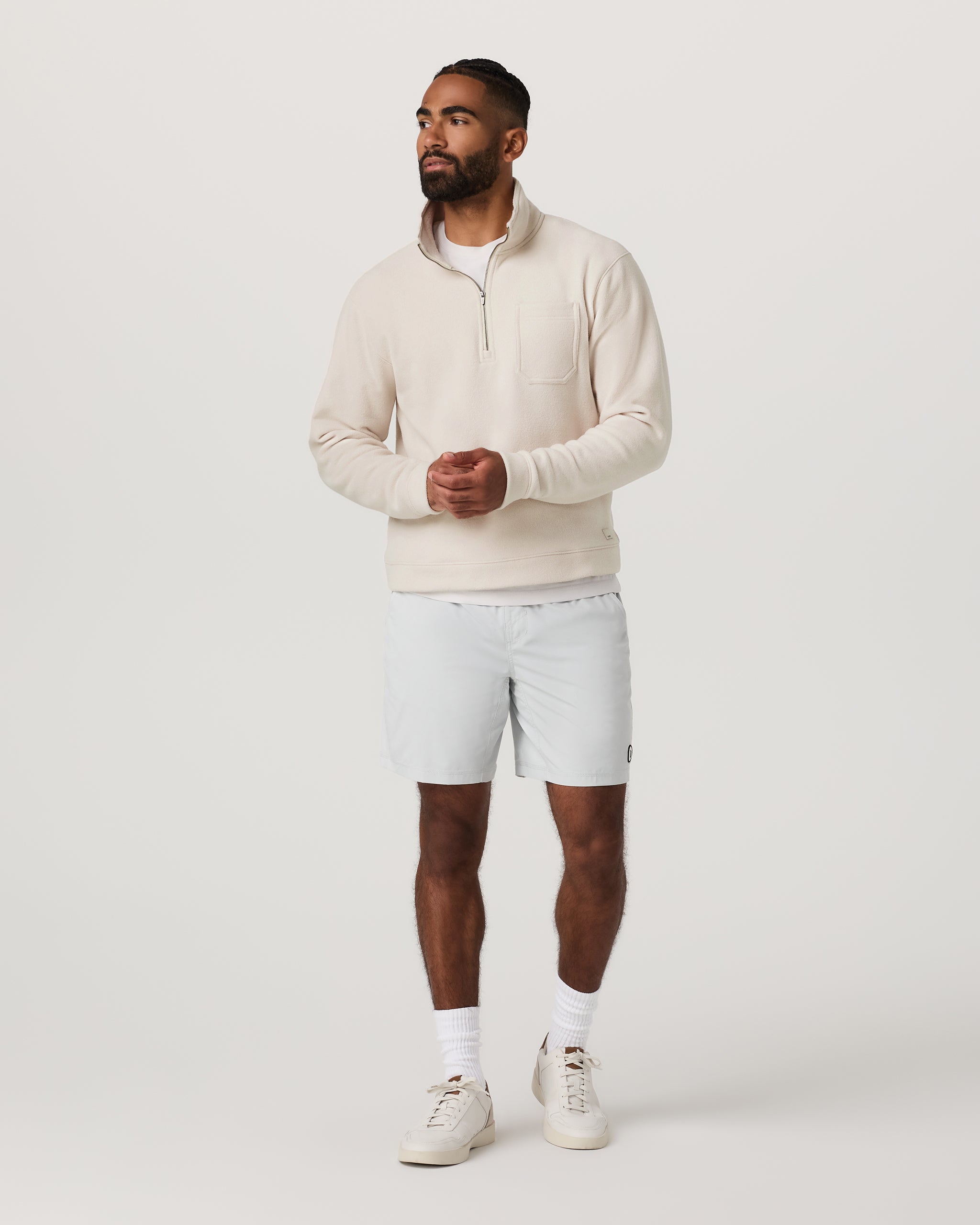 Beach Fleece Half Zip | Bone Heather - Image 5