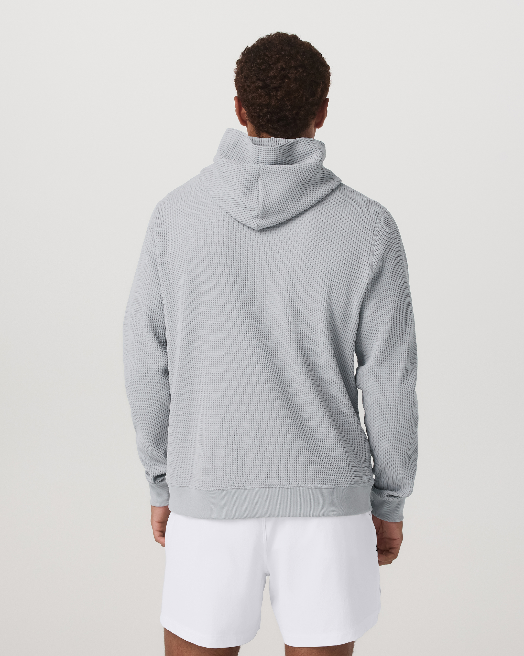 Tech Waffle Pullover Hoodie | Sea Fog - Image 3