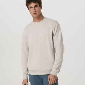 Pique Fleece Crew | Grey Mist