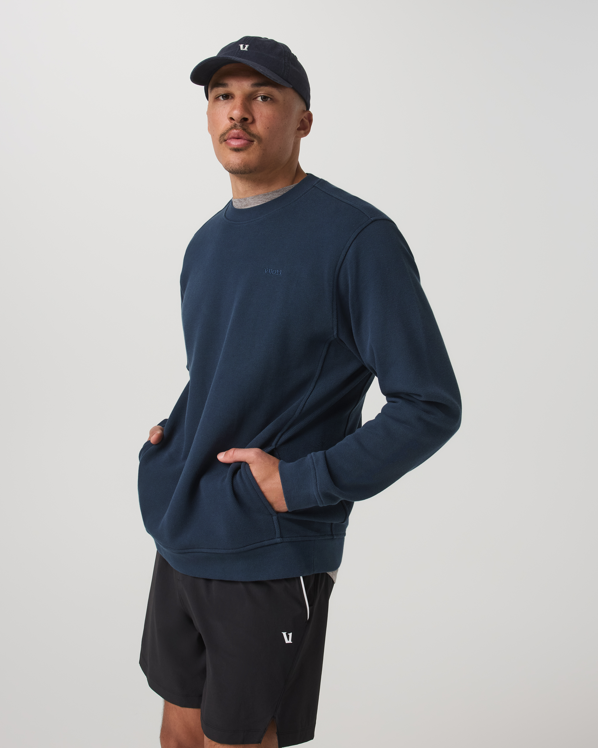 Pique Fleece Crew | Ocean Blue - Image 5