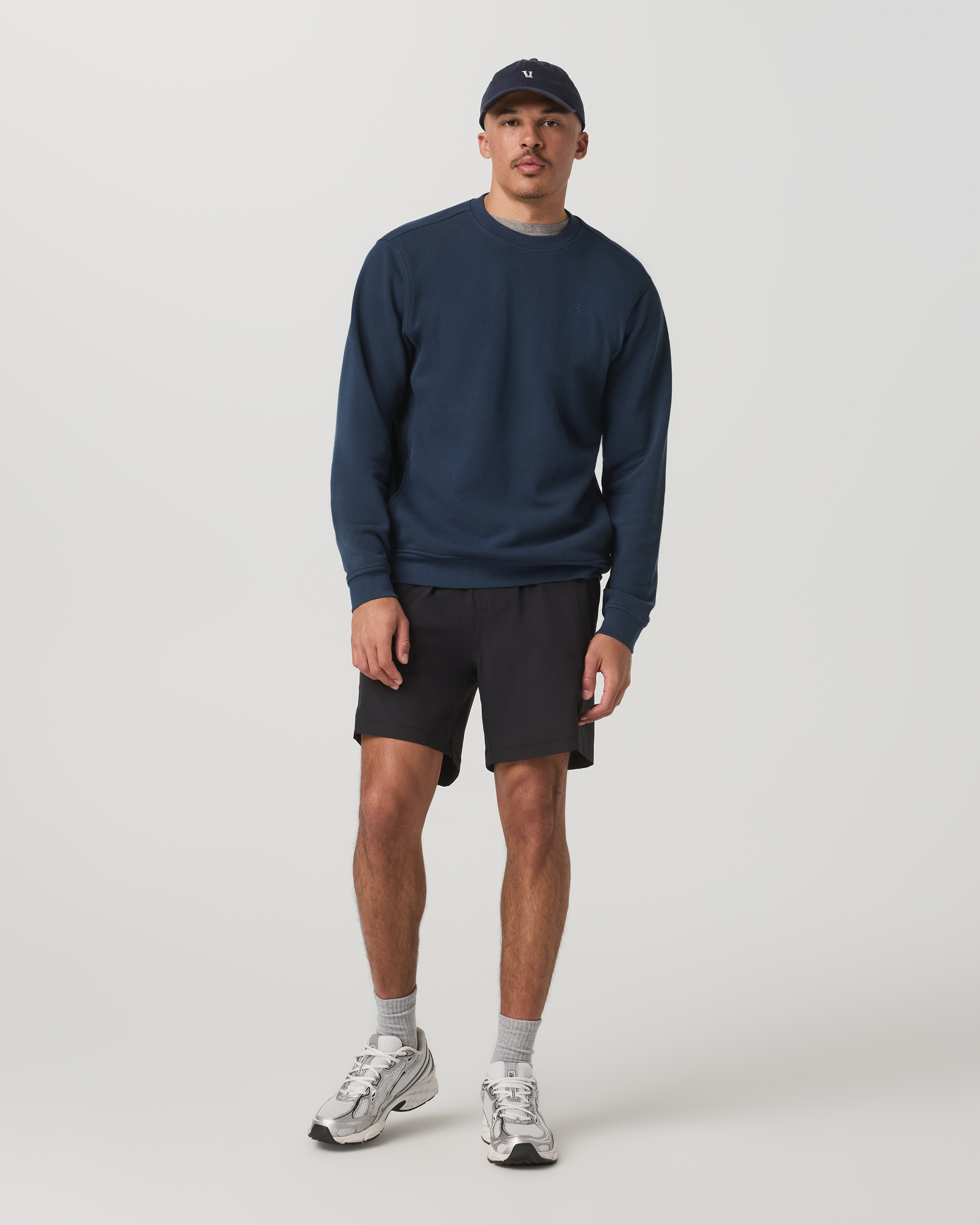 Pique Fleece Crew | Ocean Blue - Image 4