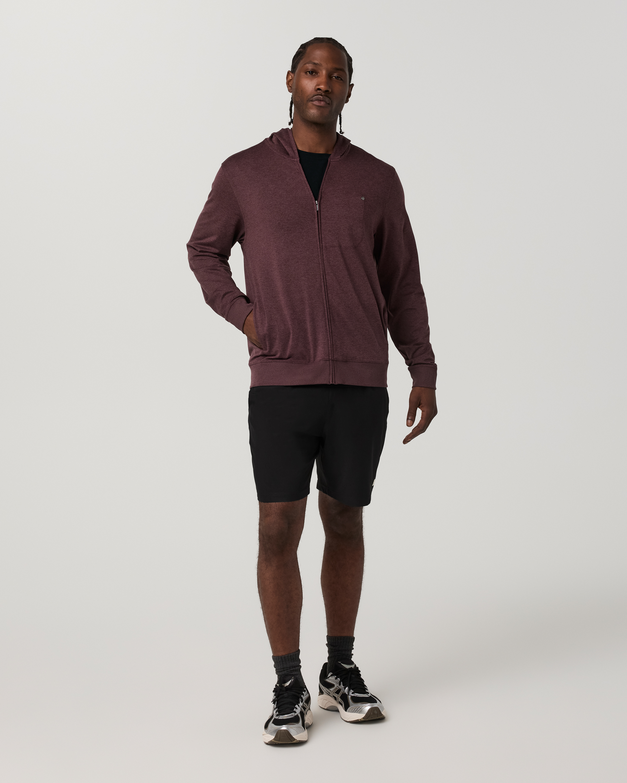 Ponto Full Zip Hoodie | Boysenberry Heather - Image 5