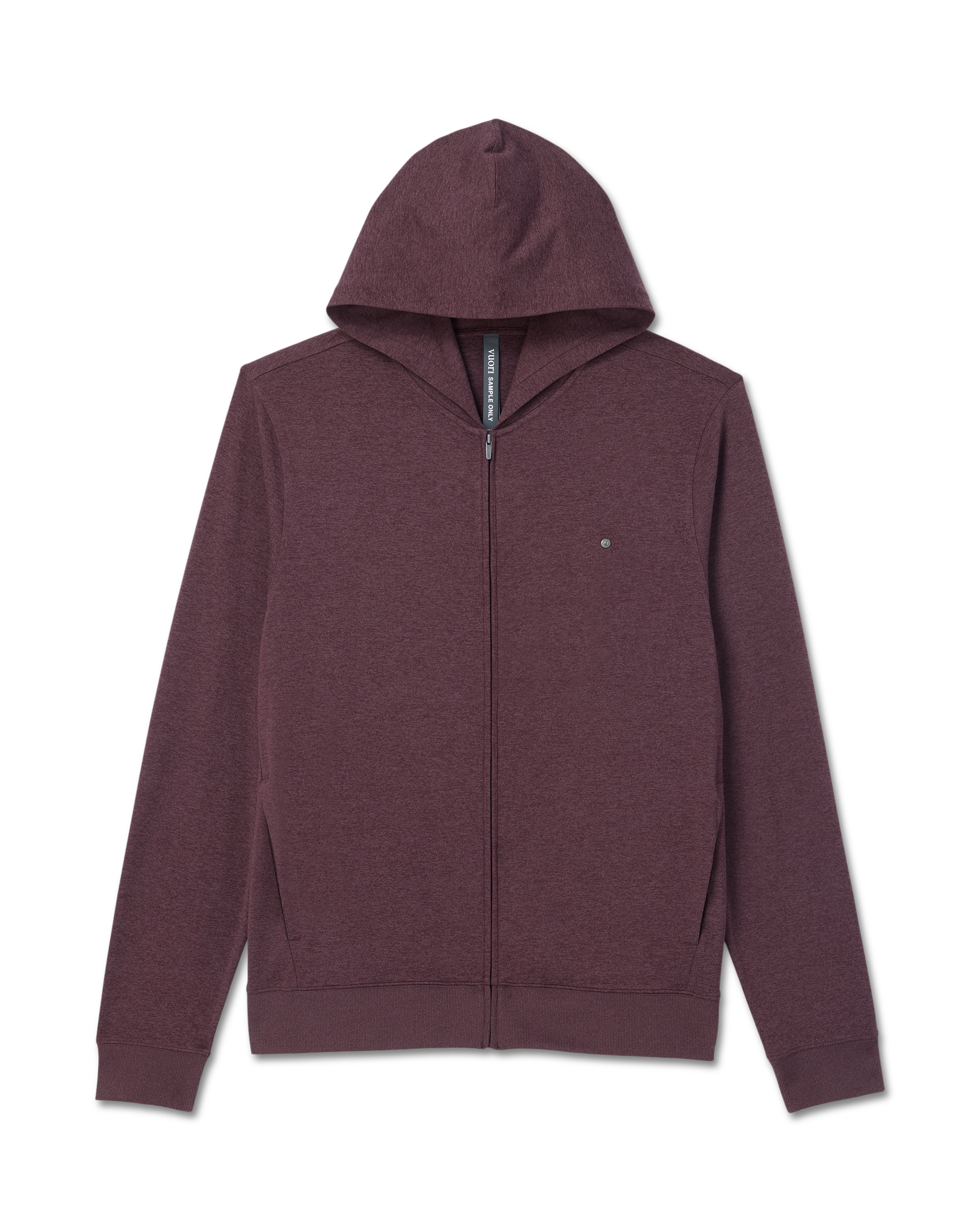 Ponto Full Zip Hoodie | Boysenberry Heather - Image 6