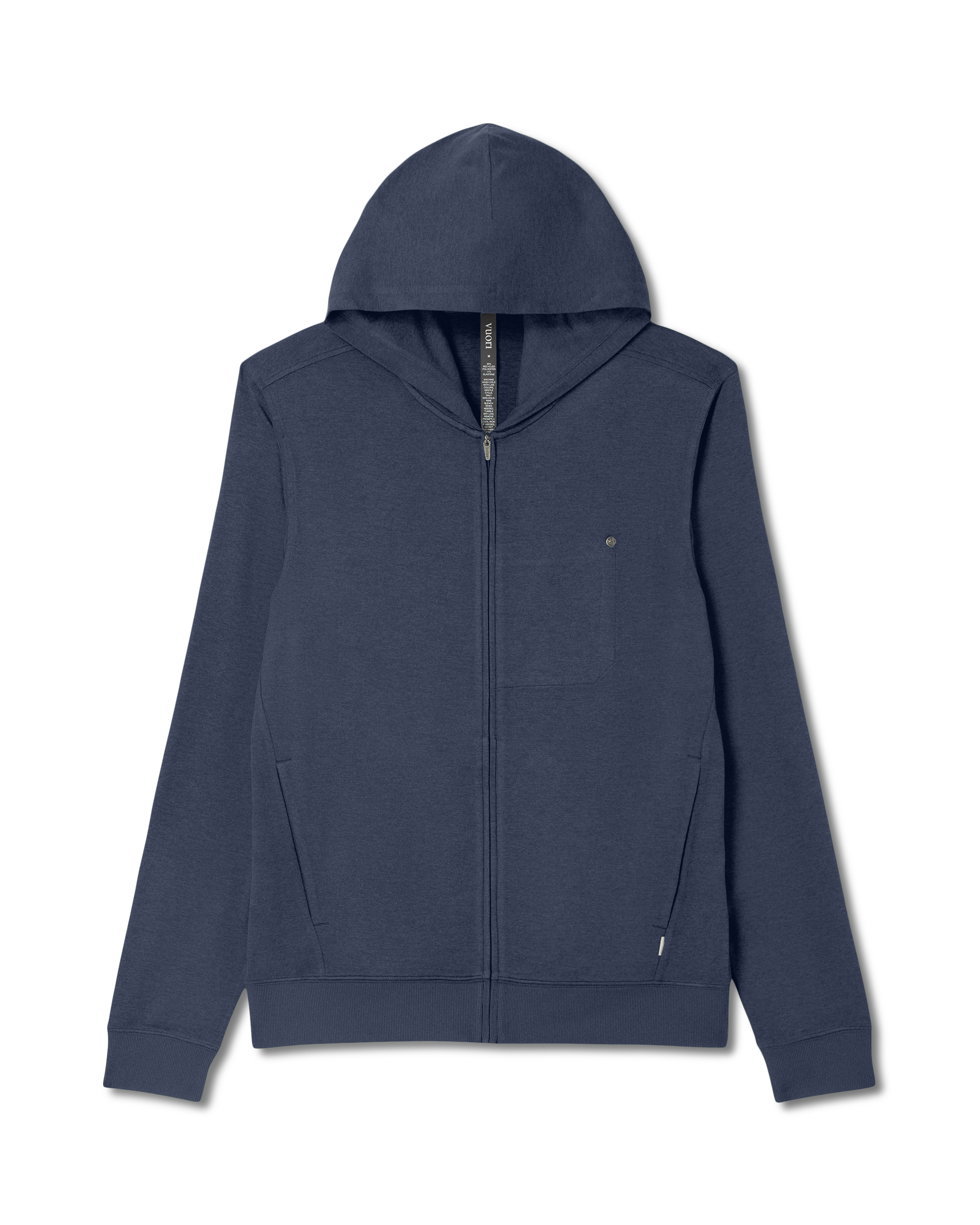 Ponto Full Zip Hoodie | Azure Heather - Image 6