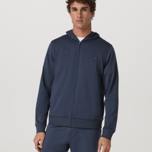 Ponto Full Zip Hoodie | Azure Heather