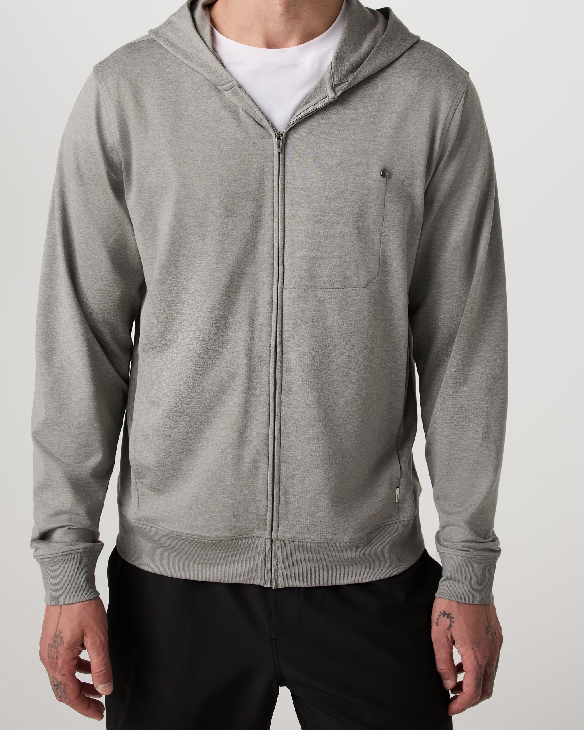 Ponto Full Zip Hoodie | Driftwood Heather - Image 5