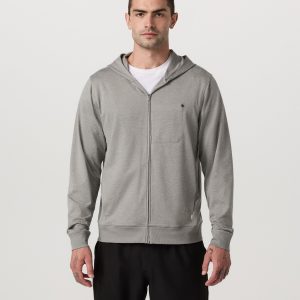 Ponto Full Zip Hoodie | Driftwood Heather