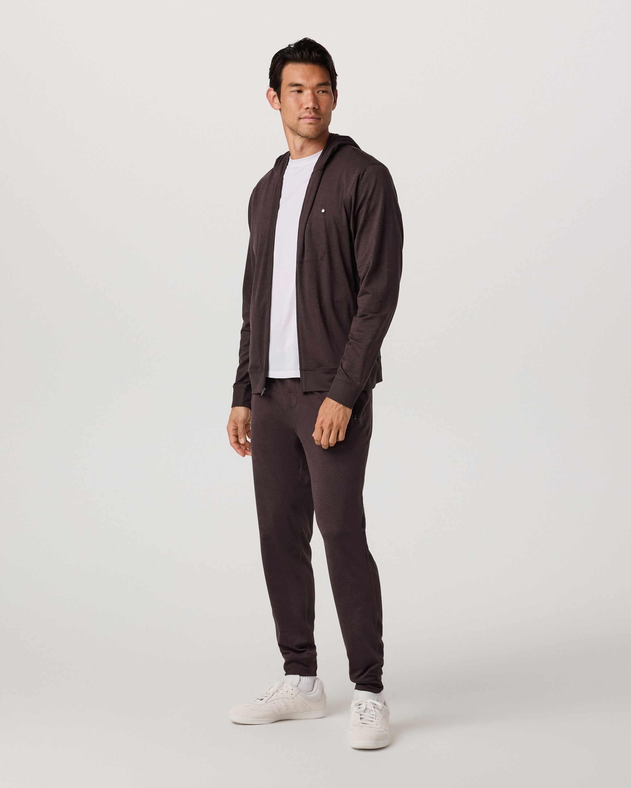 Ponto Full Zip Hoodie | Sangria Heather - Image 4