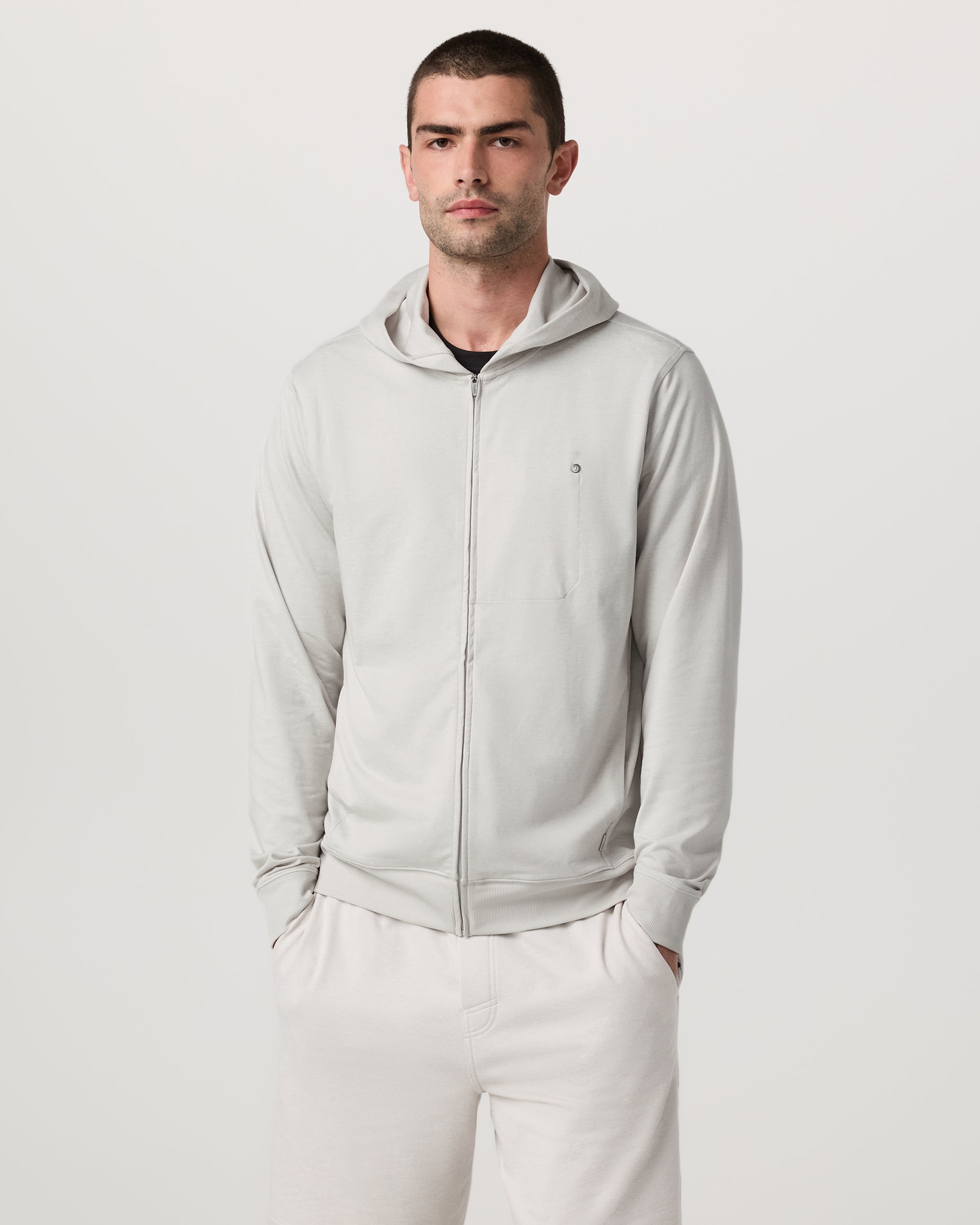 Ponto Full Zip Hoodie | Salt Heather - Image 2