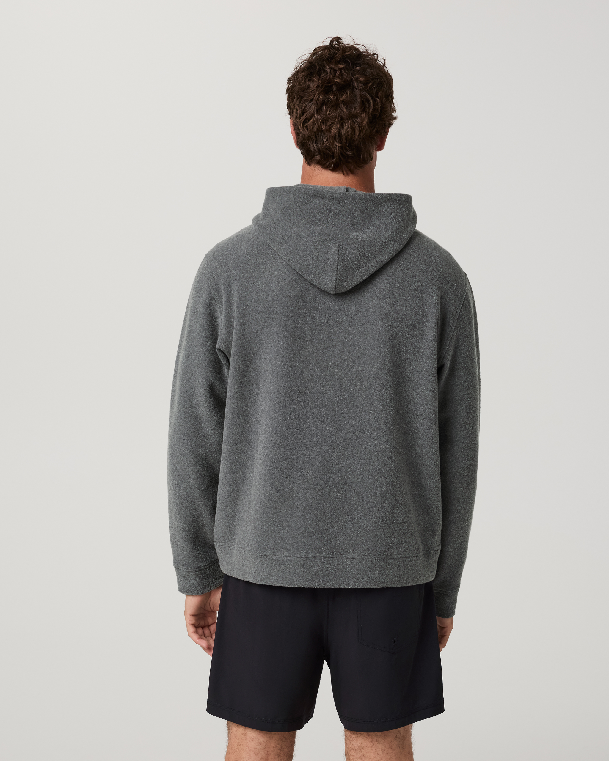 Beach Fleece Pullover Hoodie | Dark Pewter Heather - Image 5