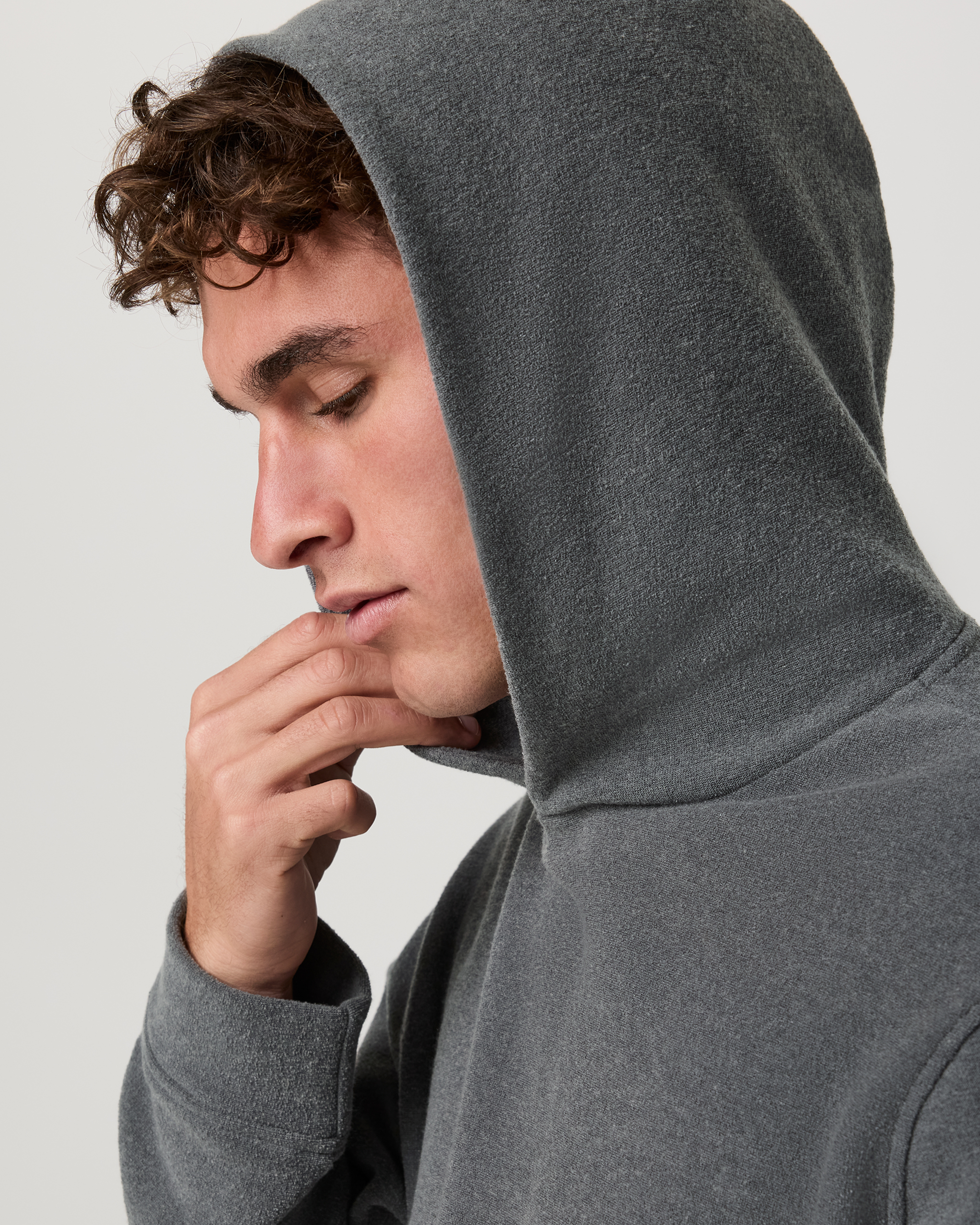 Beach Fleece Pullover Hoodie | Dark Pewter Heather - Image 2