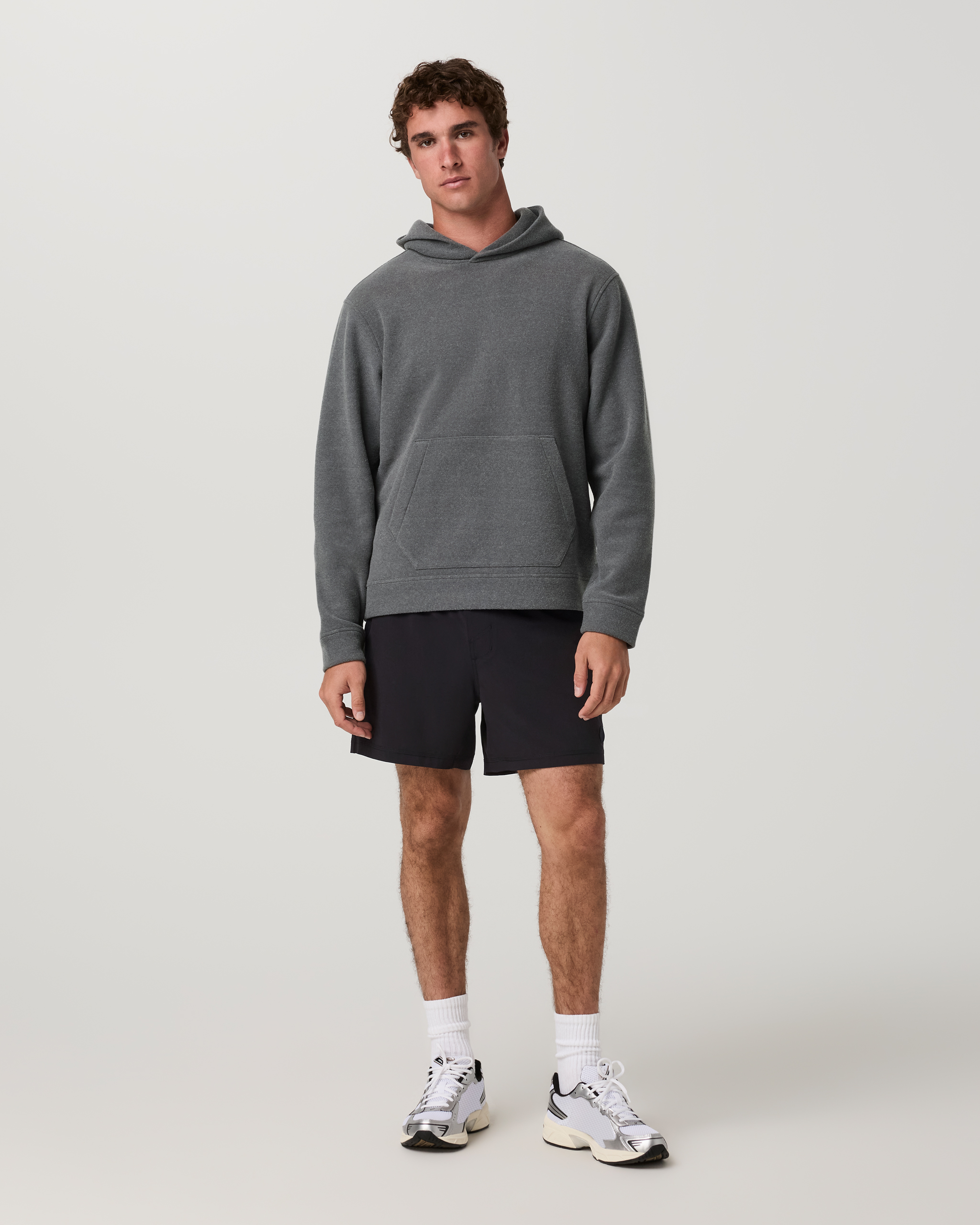 Beach Fleece Pullover Hoodie | Dark Pewter Heather - Image 4