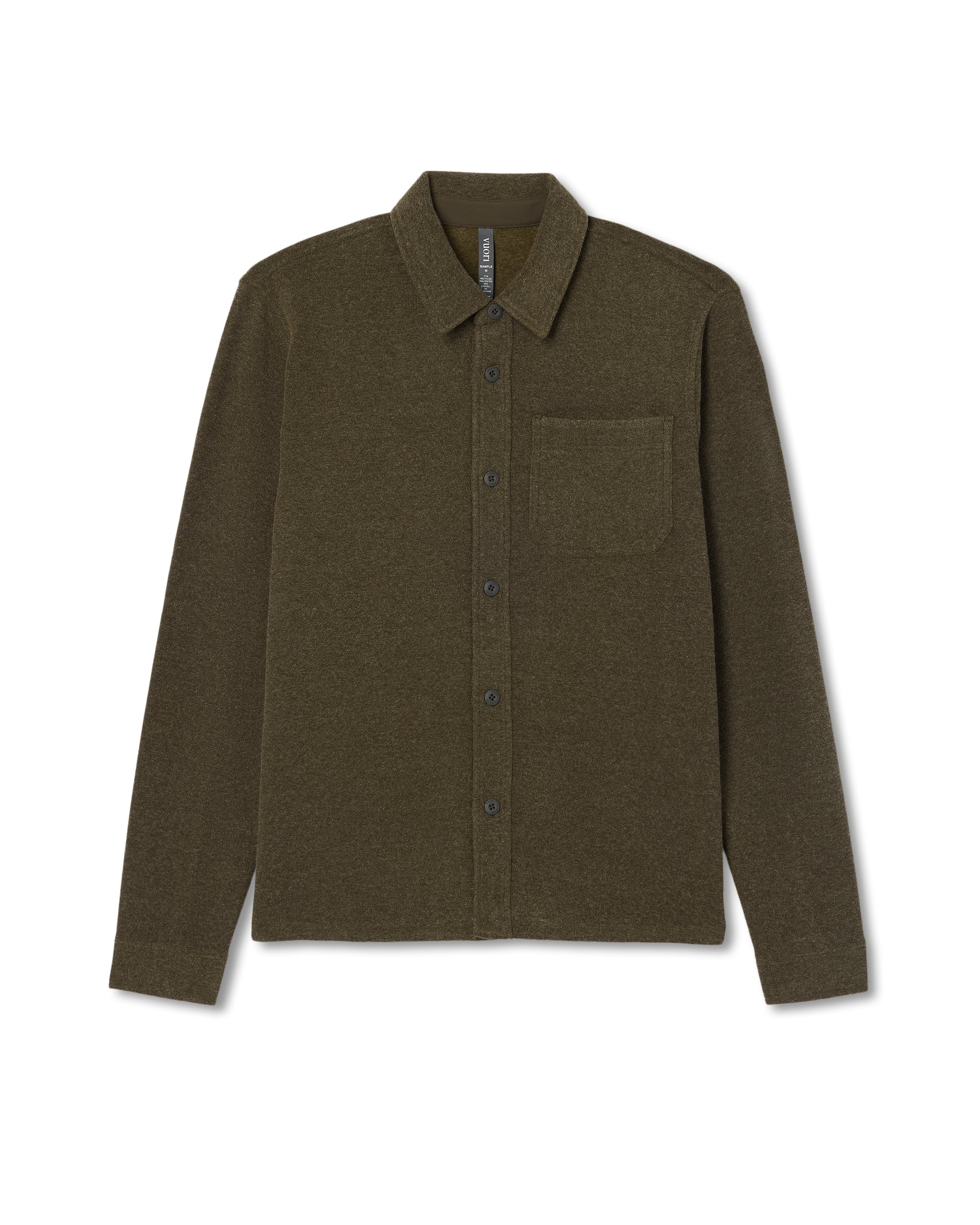 Beach Fleece Shirt Jacket | Dark Oregano Heather - Image 6