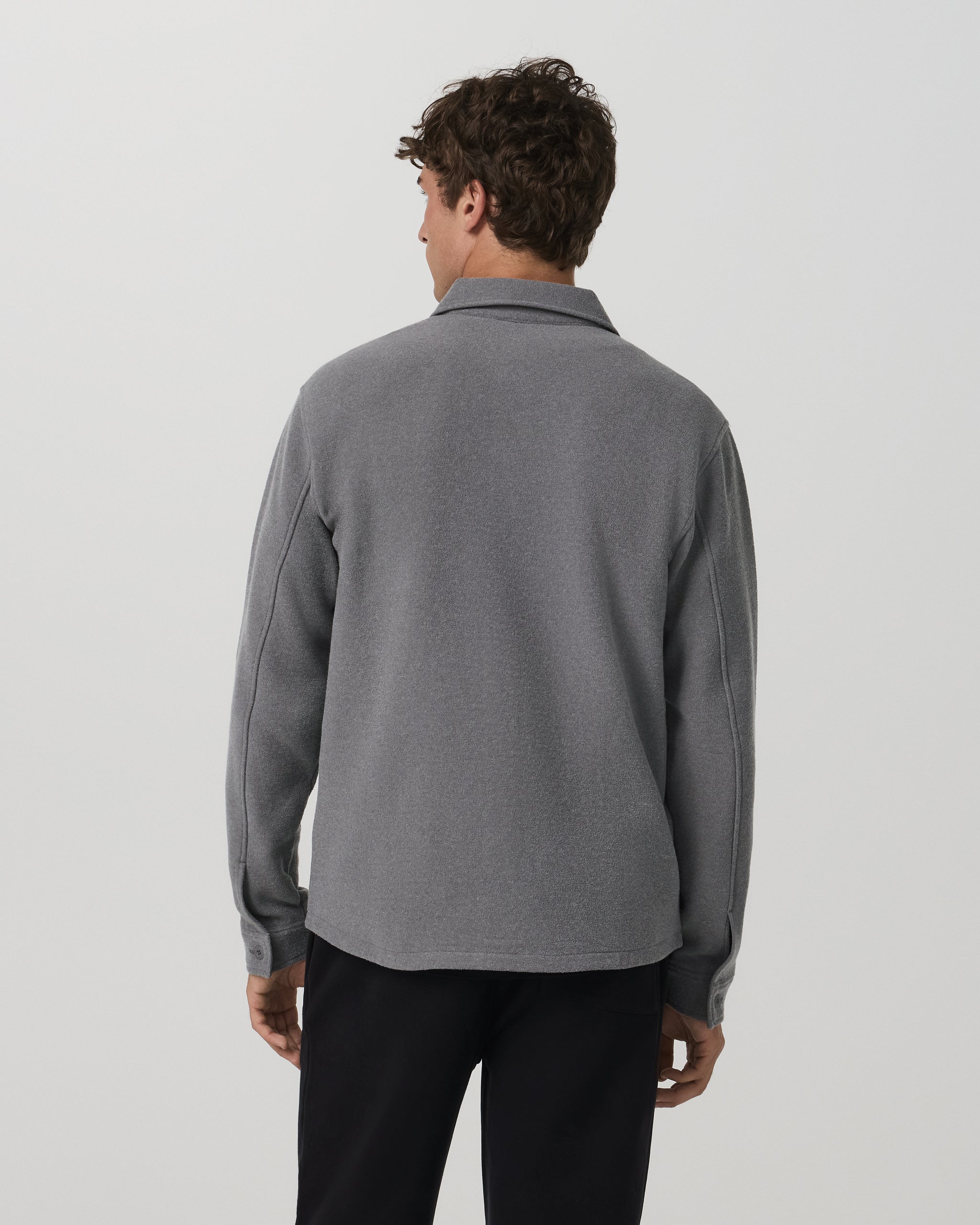 Beach Fleece Shirt Jacket | Pinecone Heather - Image 4