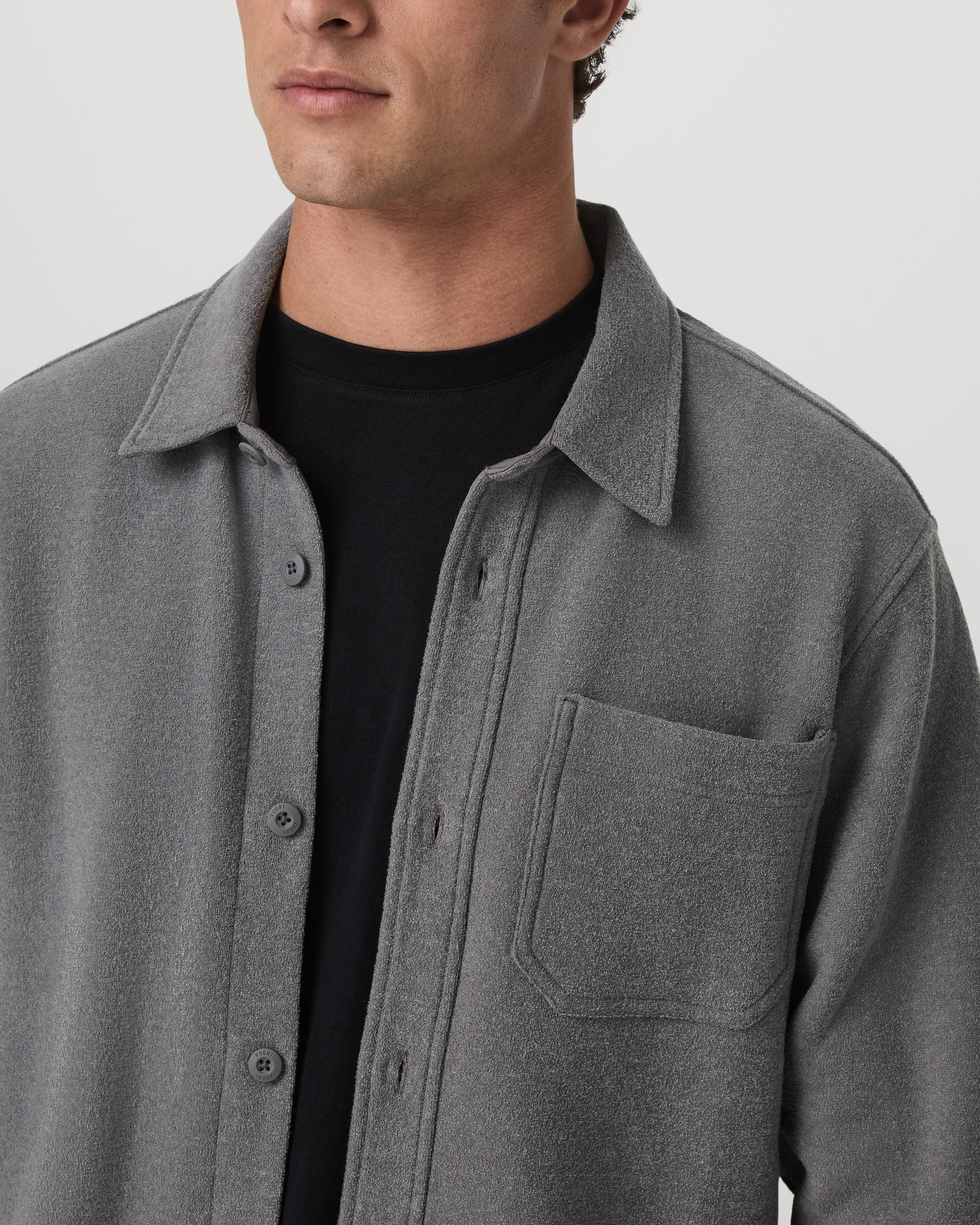 Beach Fleece Shirt Jacket | Pinecone Heather - Image 3