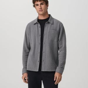 Beach Fleece Shirt Jacket | Pinecone Heather