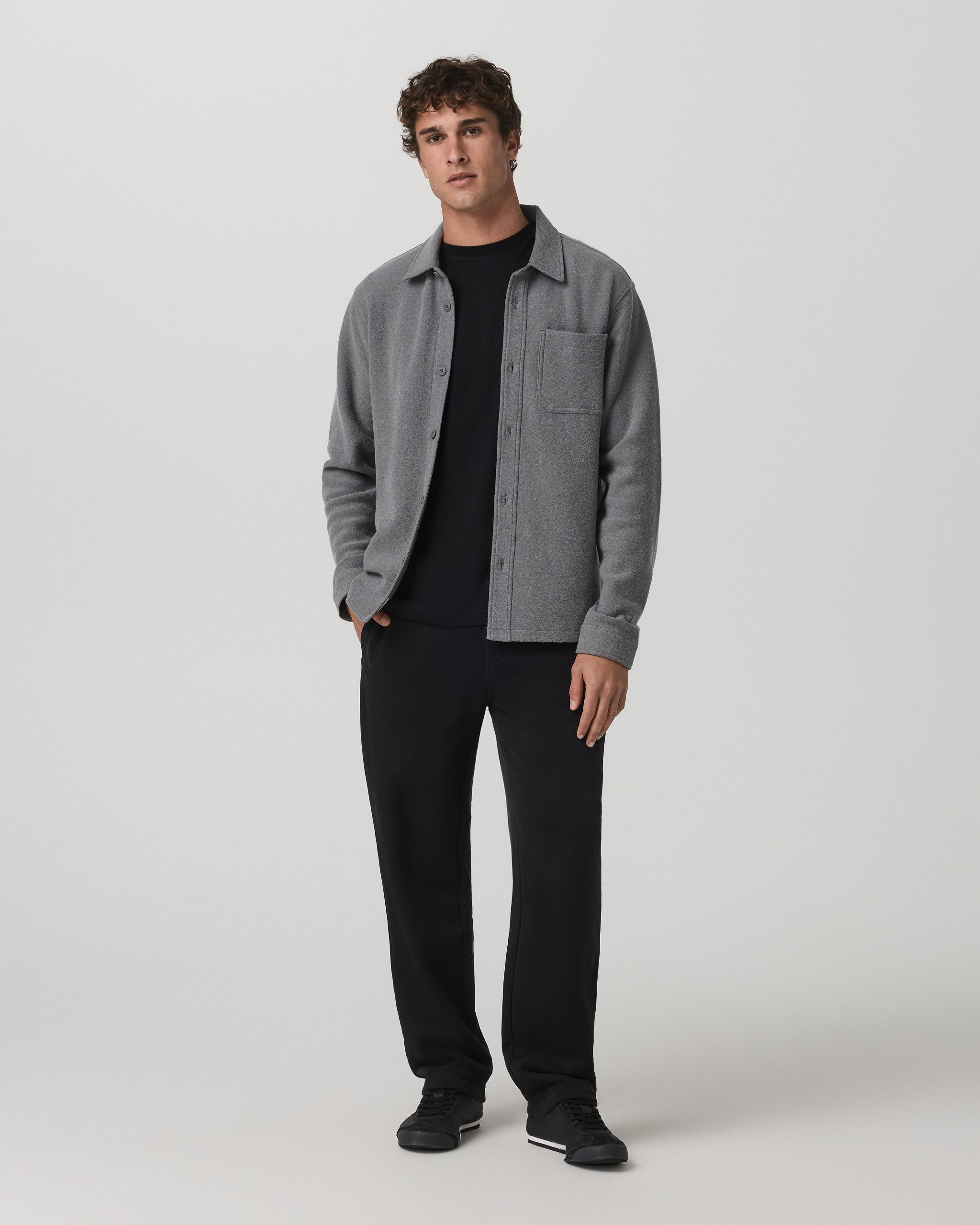 Beach Fleece Shirt Jacket | Pinecone Heather - Image 5