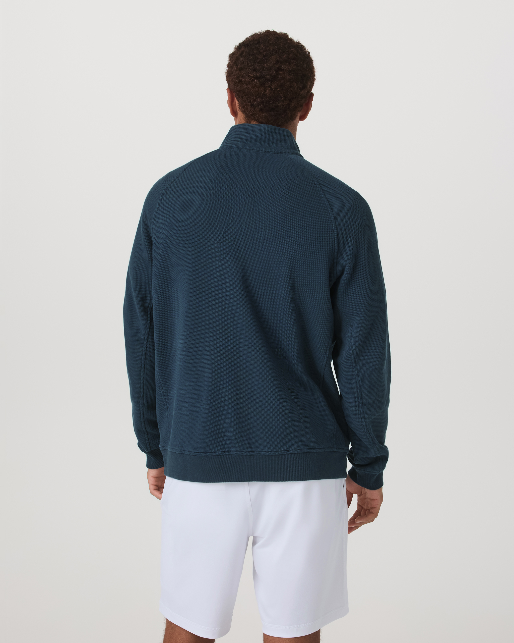 Pique Fleece Track Jacket | Ocean Blue - Image 4