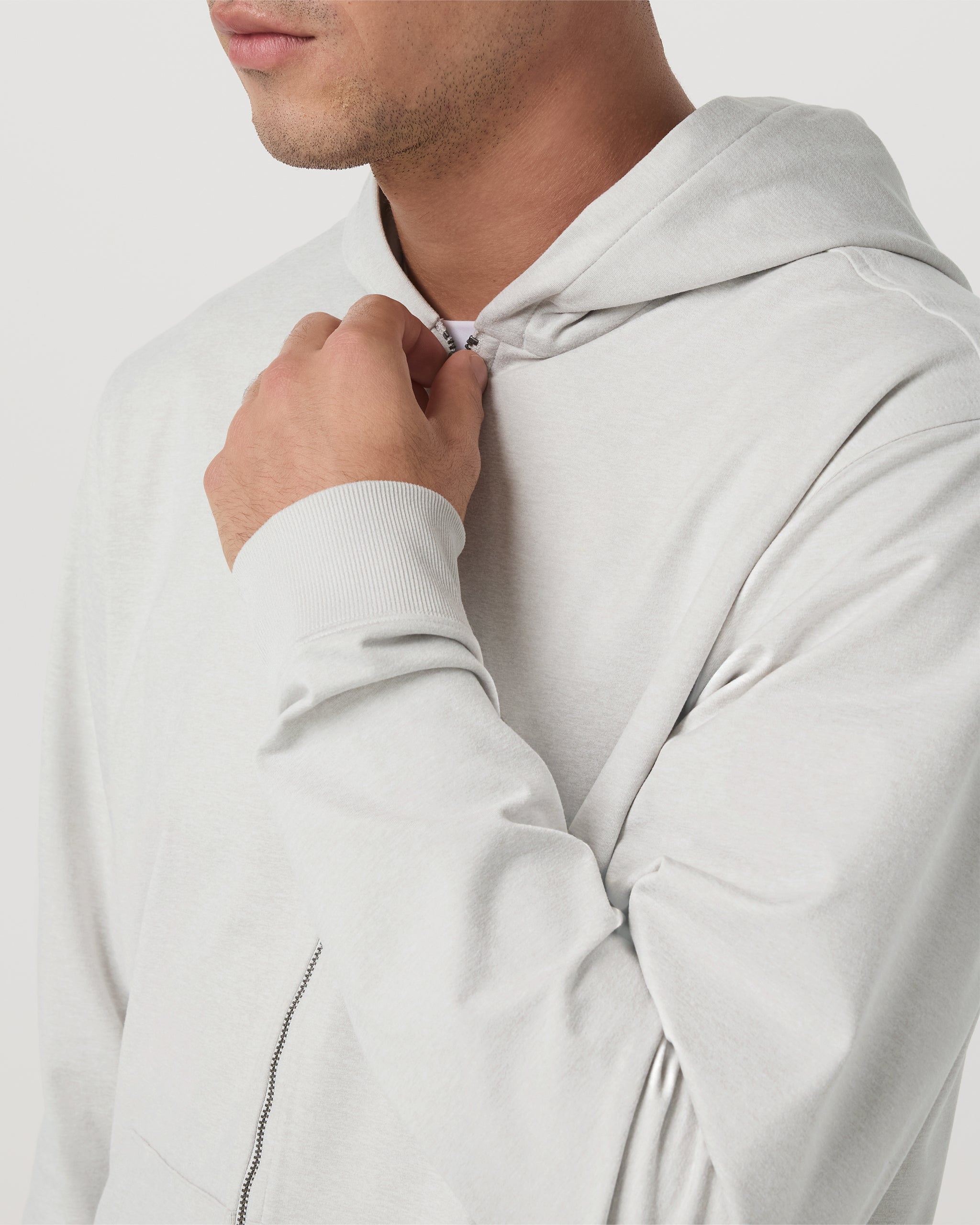 Coronado Full Zip Hoodie 2.0 | Salt Heather - Image 2