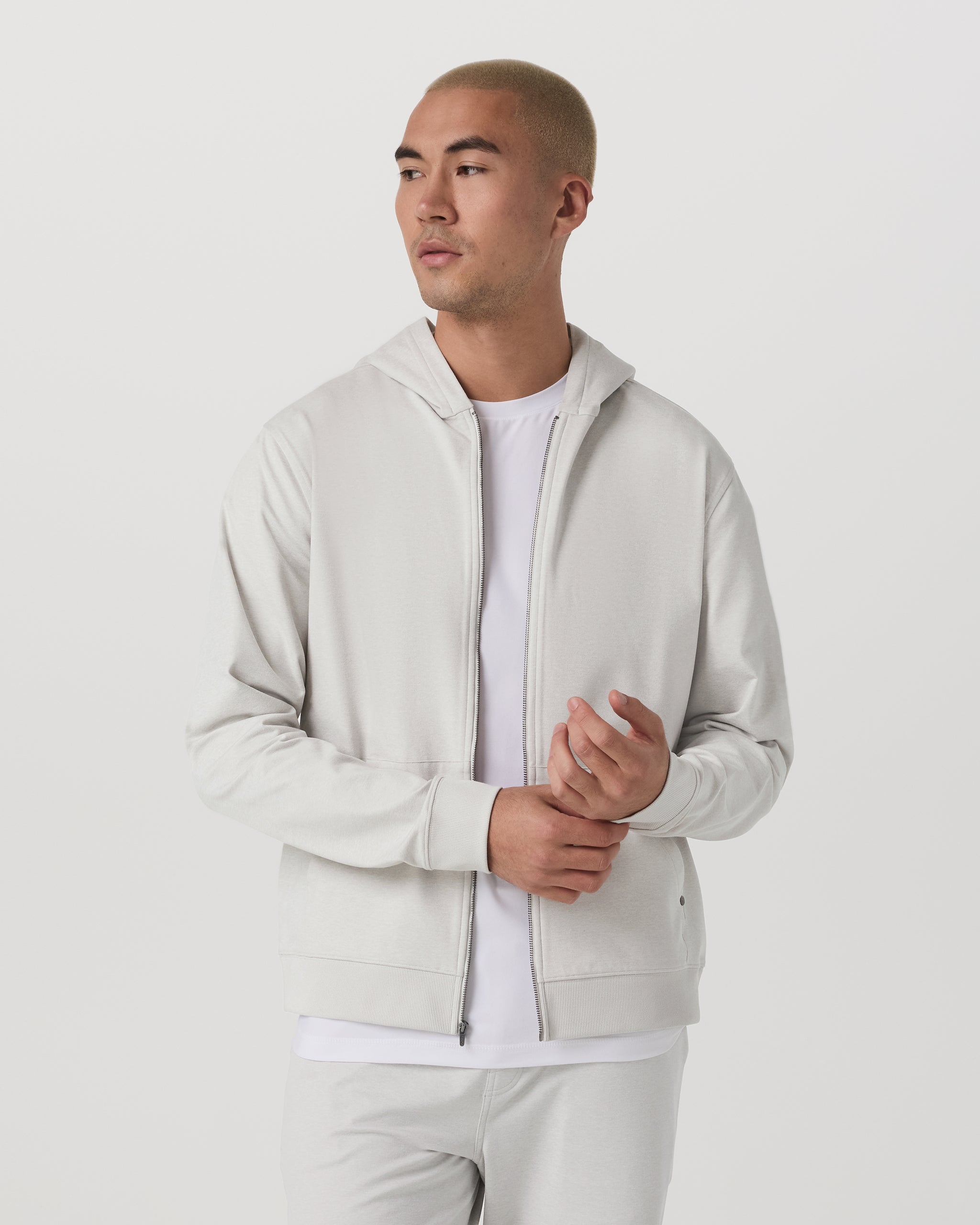 Coronado Full Zip Hoodie 2.0 | Salt Heather - Image 5