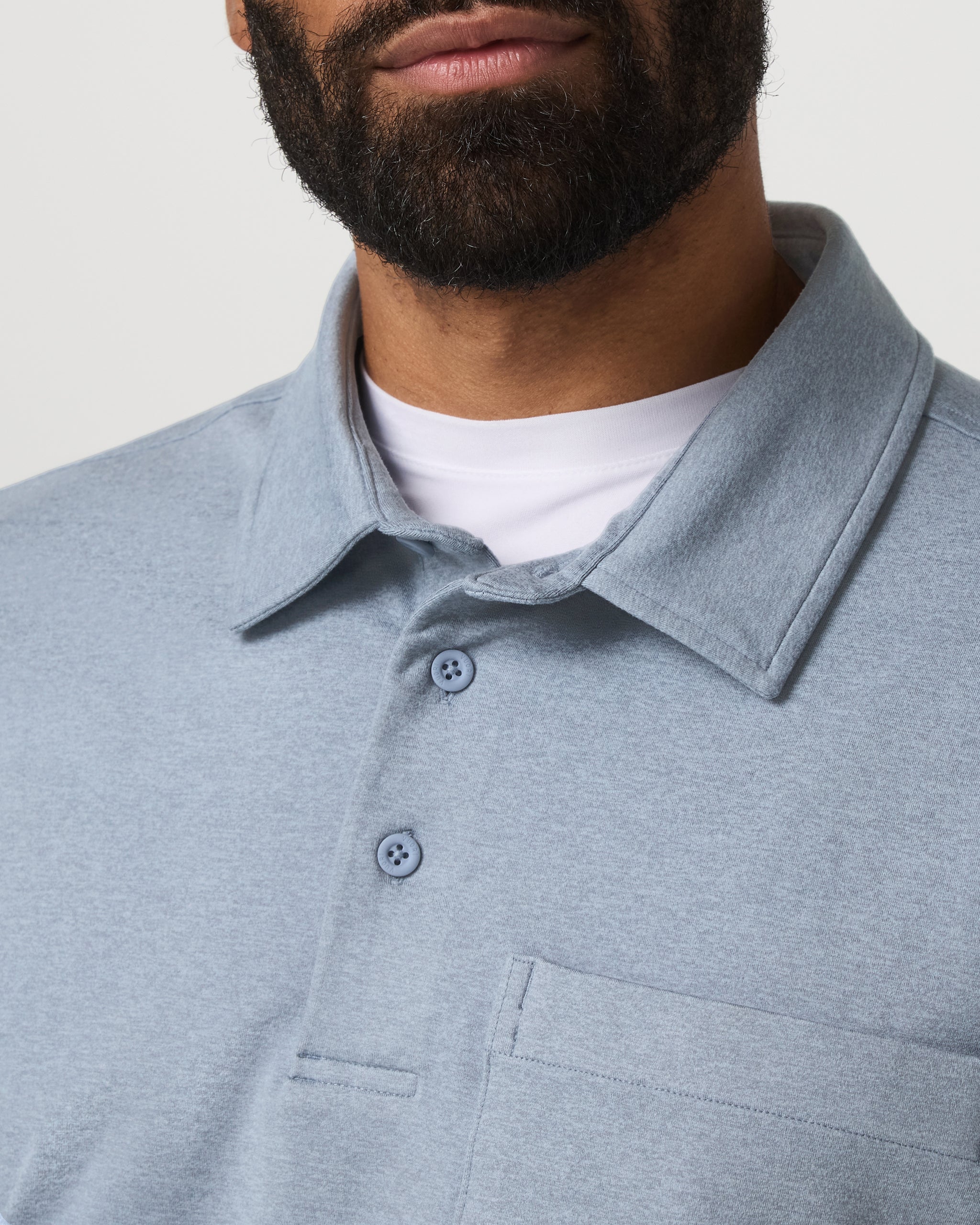 Long Sleeve Coronado Rugby | Blue Dusk Heather - Image 2
