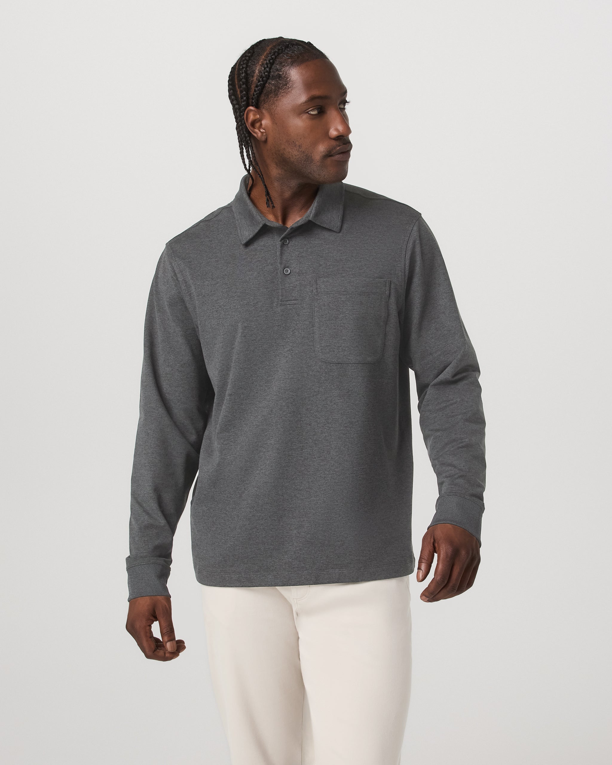 Long Sleeve Coronado Rugby | Charcoal Heather