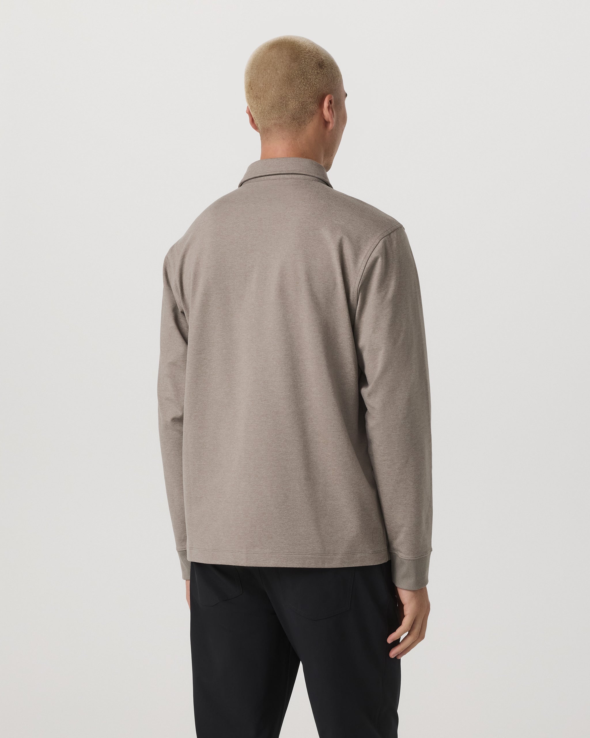 Long Sleeve Coronado Rugby | Walnut Heather - Image 3