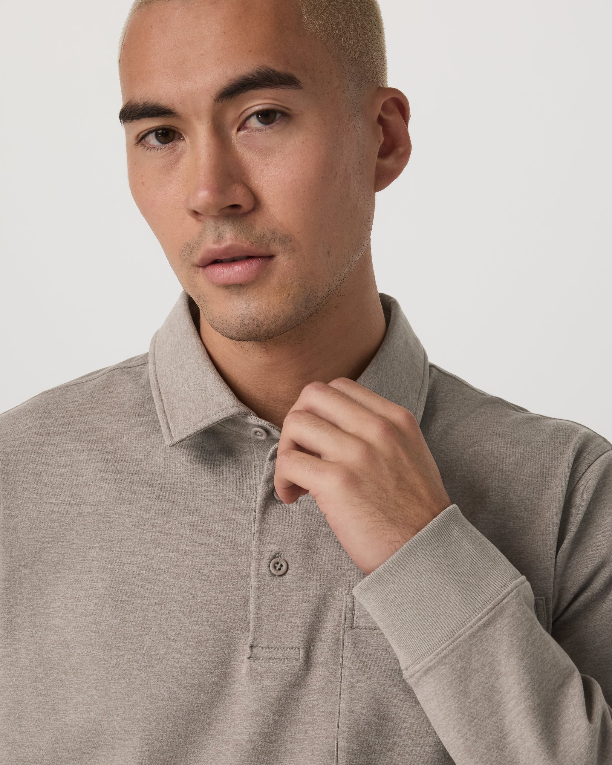 Long Sleeve Coronado Rugby | Walnut Heather - Image 2