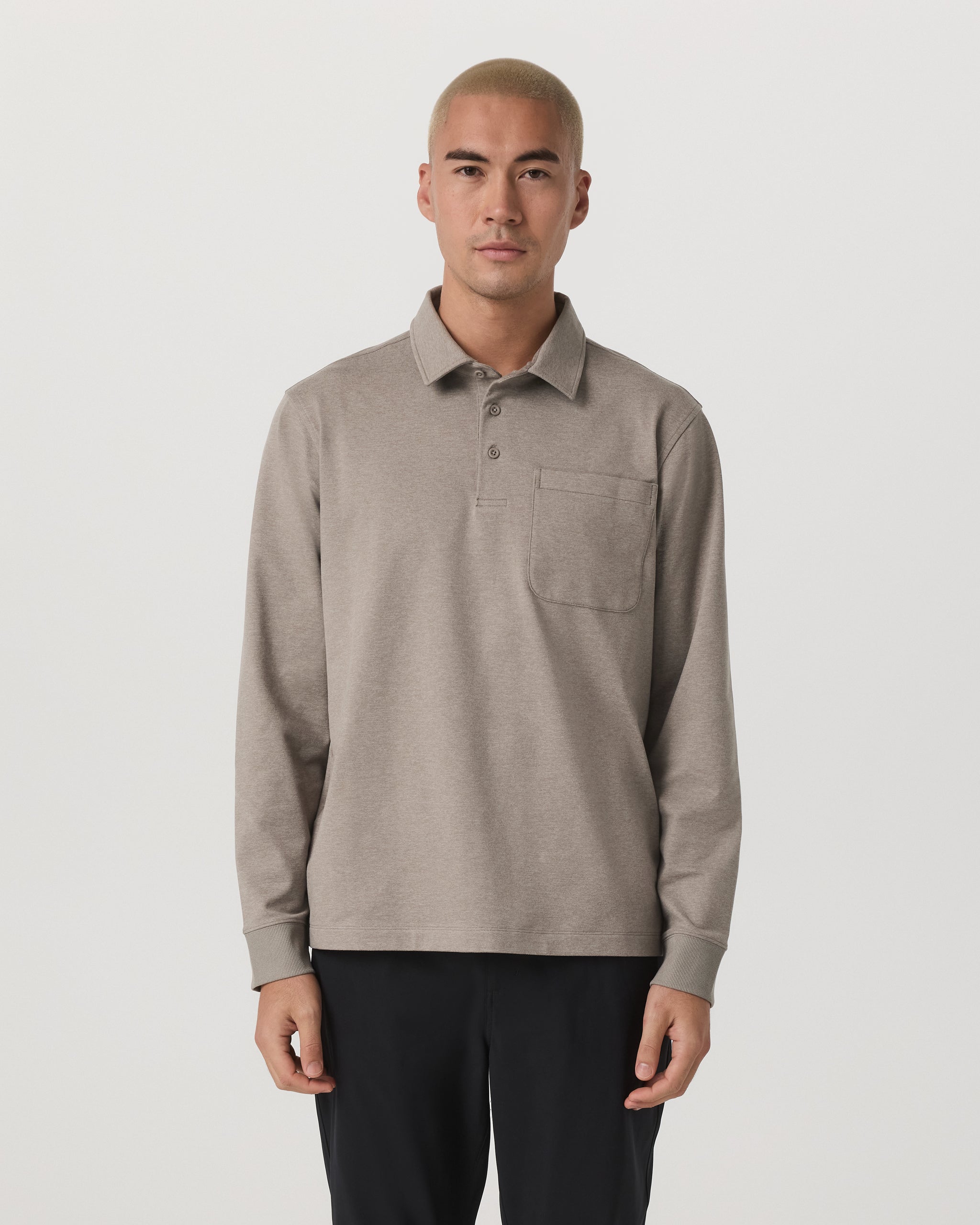 Long Sleeve Coronado Rugby | Walnut Heather - Image 5