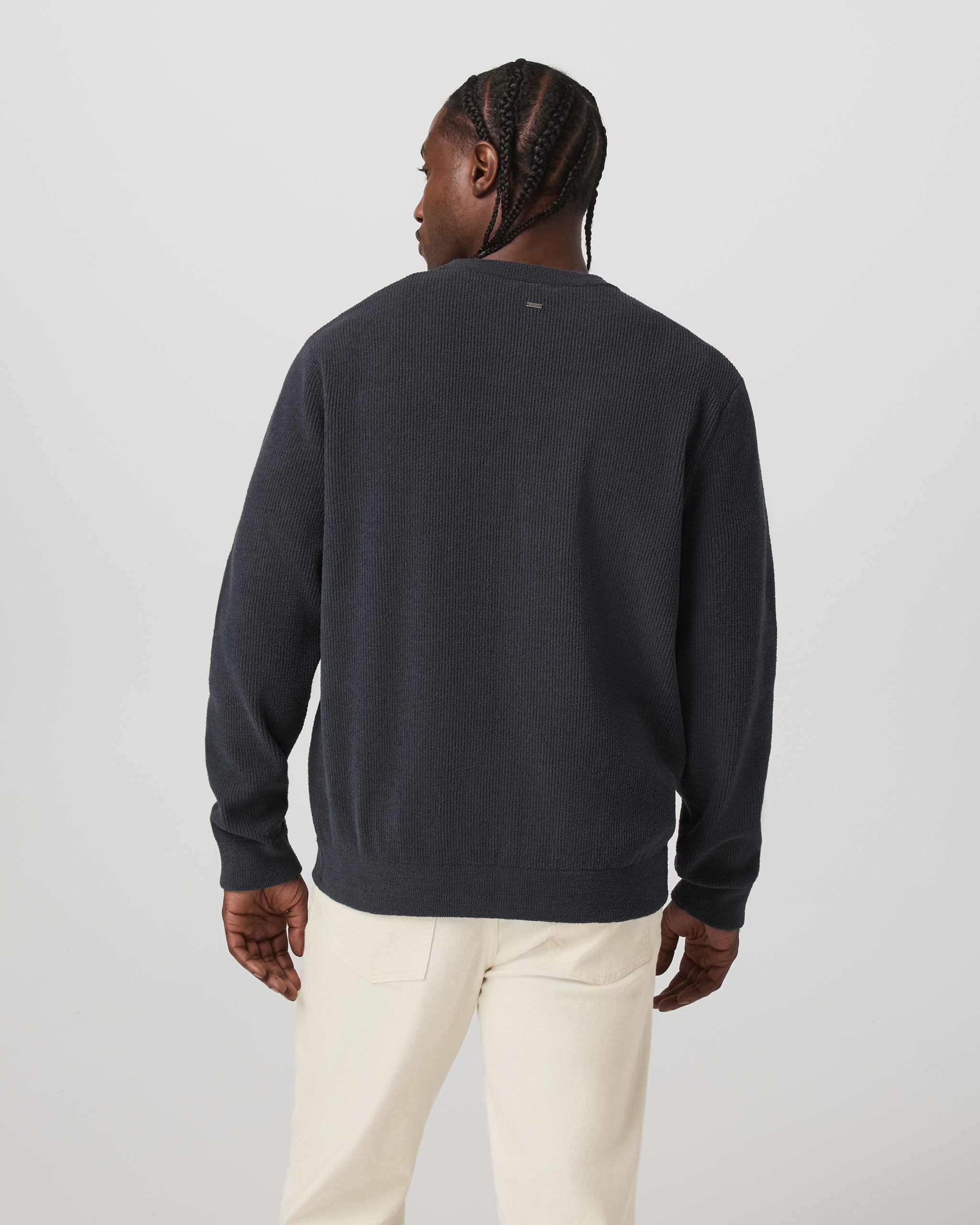 Midweight Rib Sweater | Navy - Image 3