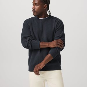 Midweight Rib Sweater | Navy