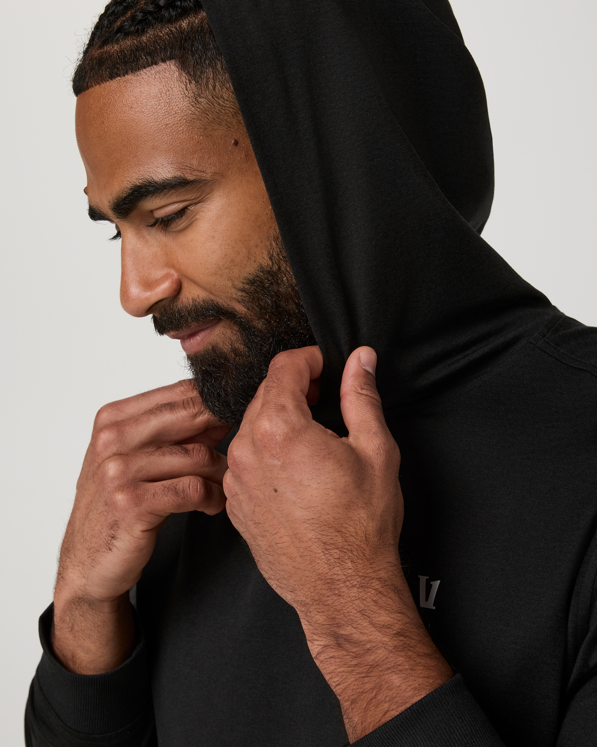 Ponto Pullover Hoodie | Black Heather - Image 2