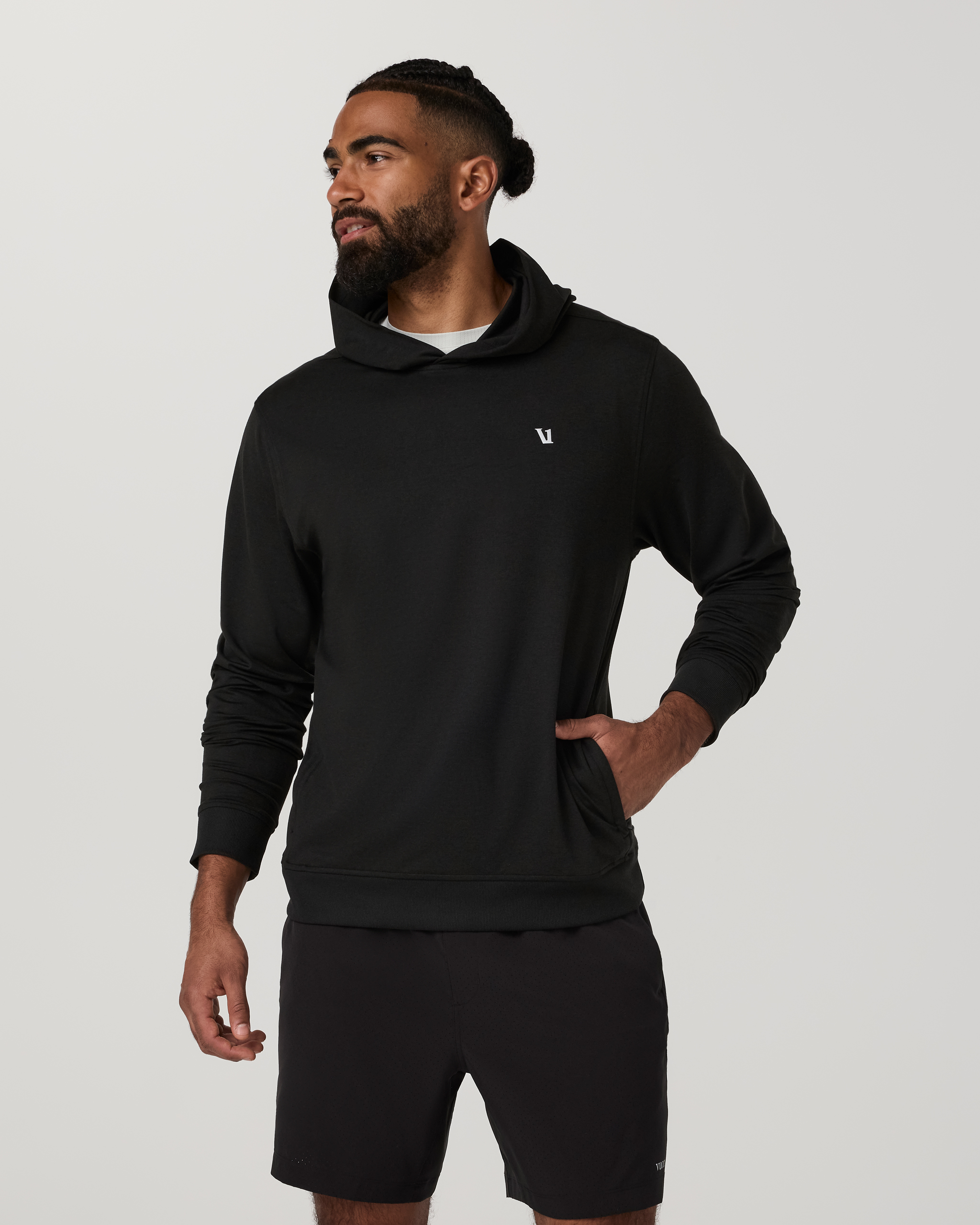 Ponto Pullover Hoodie | Black Heather