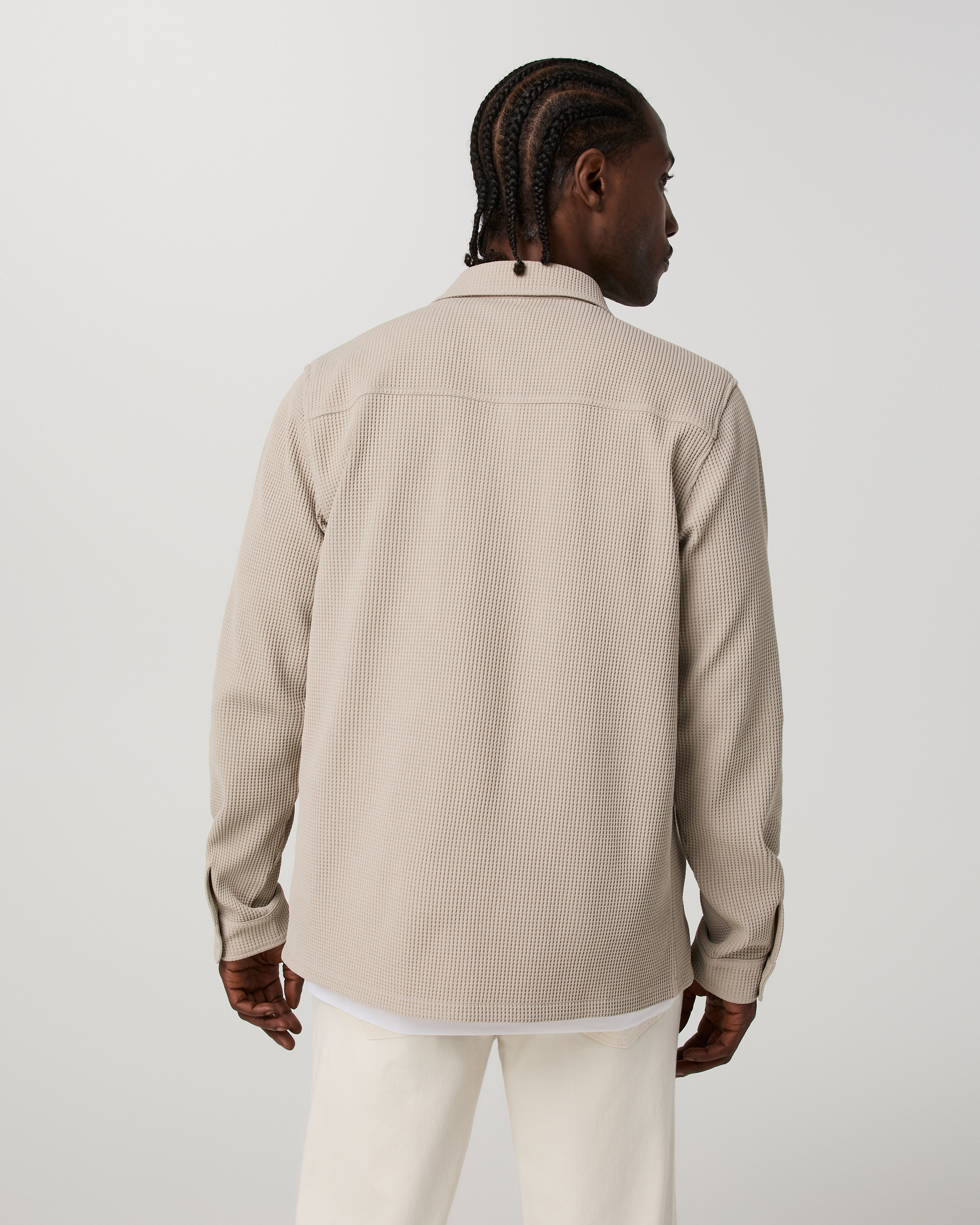Tech Waffle Shirt Jacket | Dark Salt - Image 4