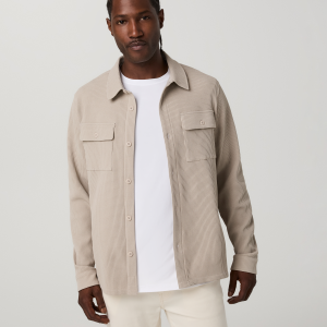 Tech Waffle Shirt Jacket | Dark Salt
