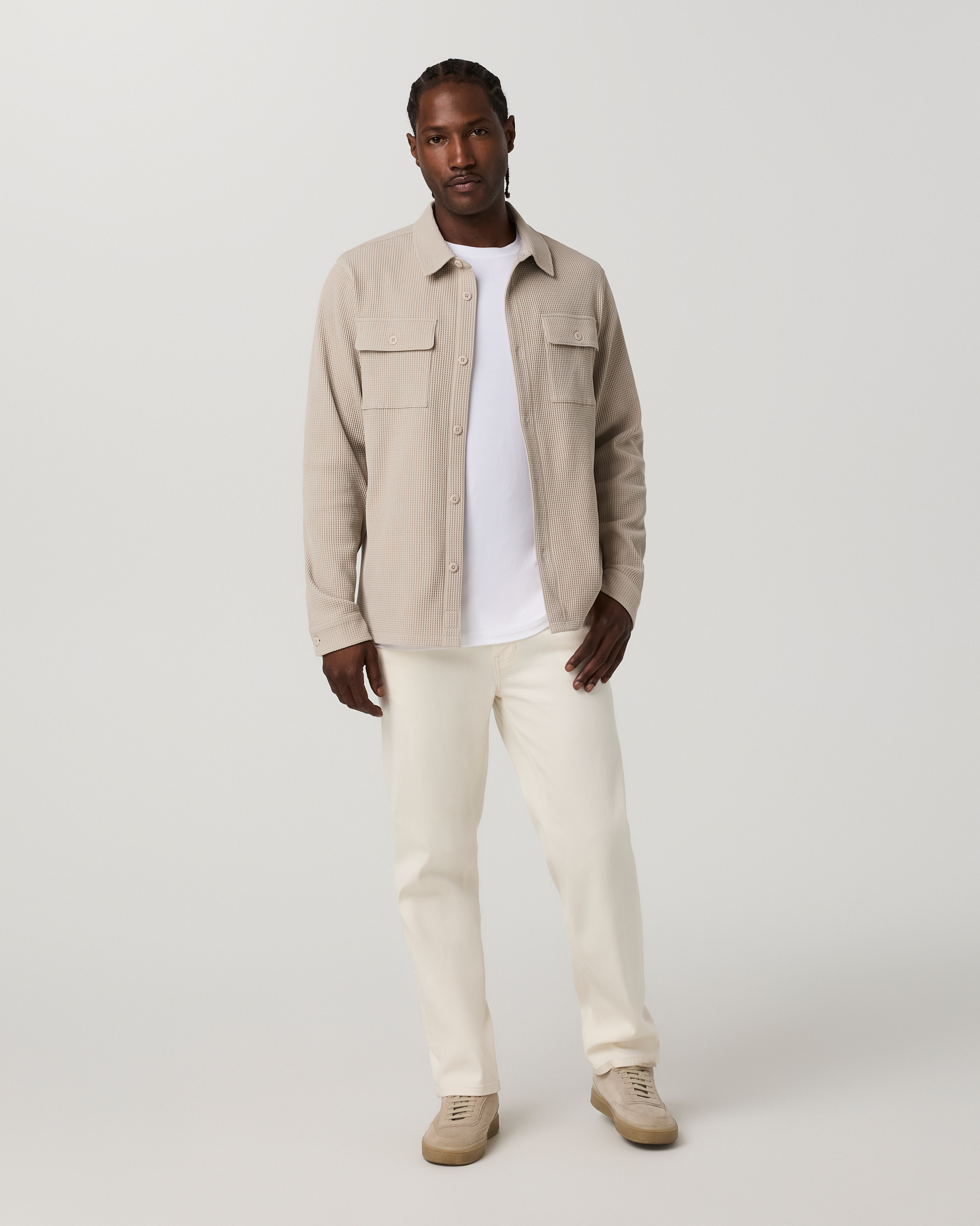 Tech Waffle Shirt Jacket | Dark Salt - Image 5