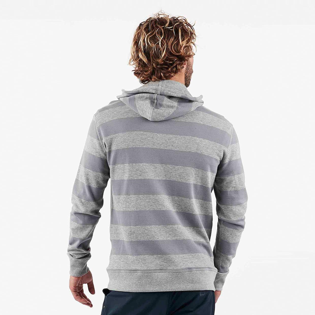 Clark Hoodie | Heather Grey Stripe - Image 2