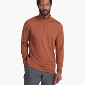 Ease Performance Half Zip | Copper Heather