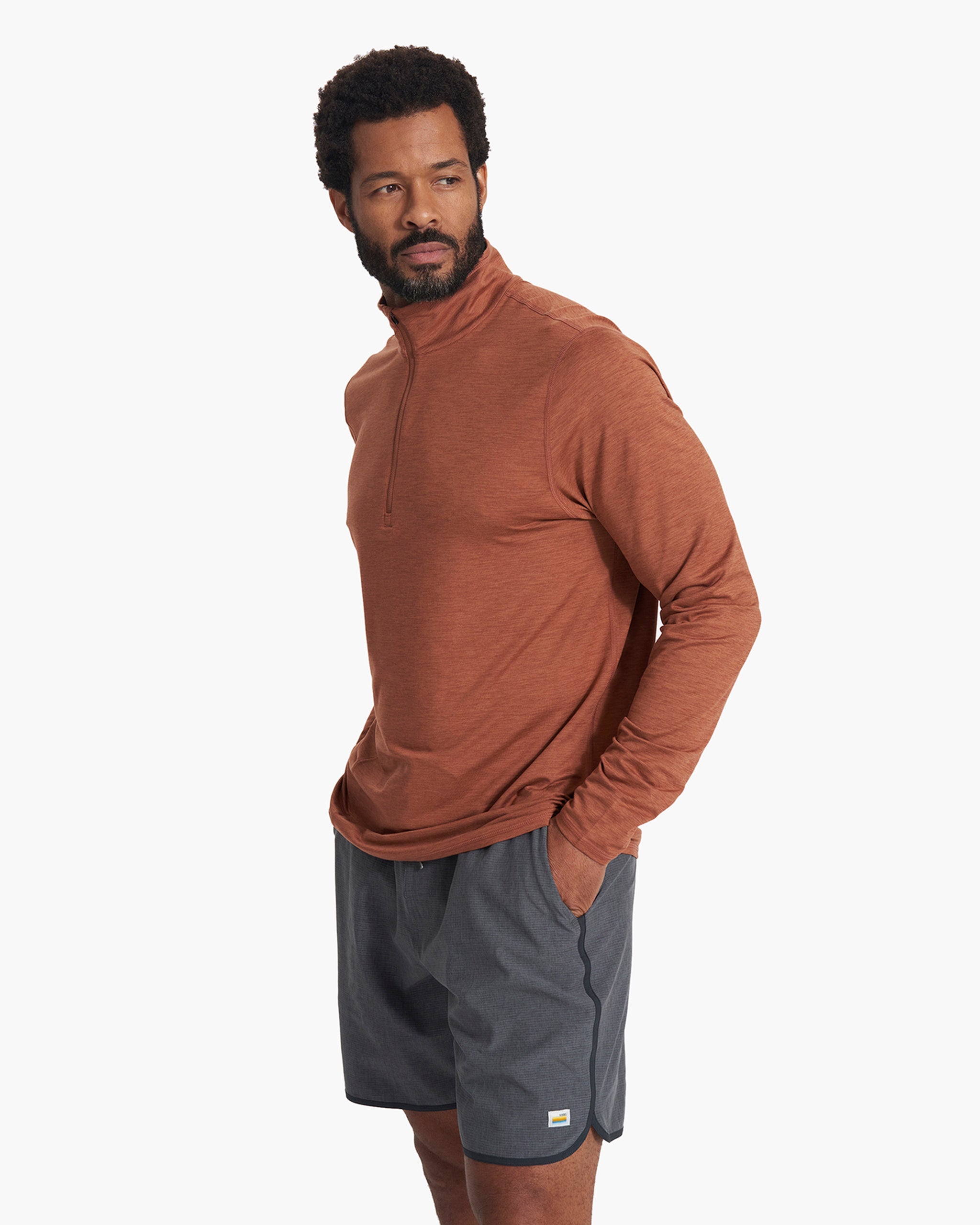 Ease Performance Half Zip | Copper Heather - Image 3