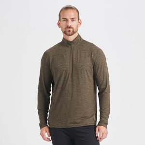Ease Performance Half Zip | Evergreen Heather