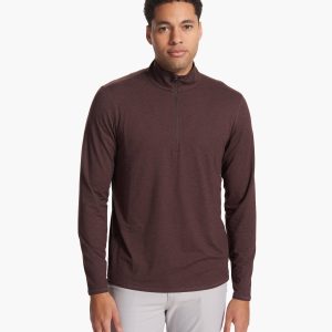 Ease Performance Half Zip | Mahogany Heather