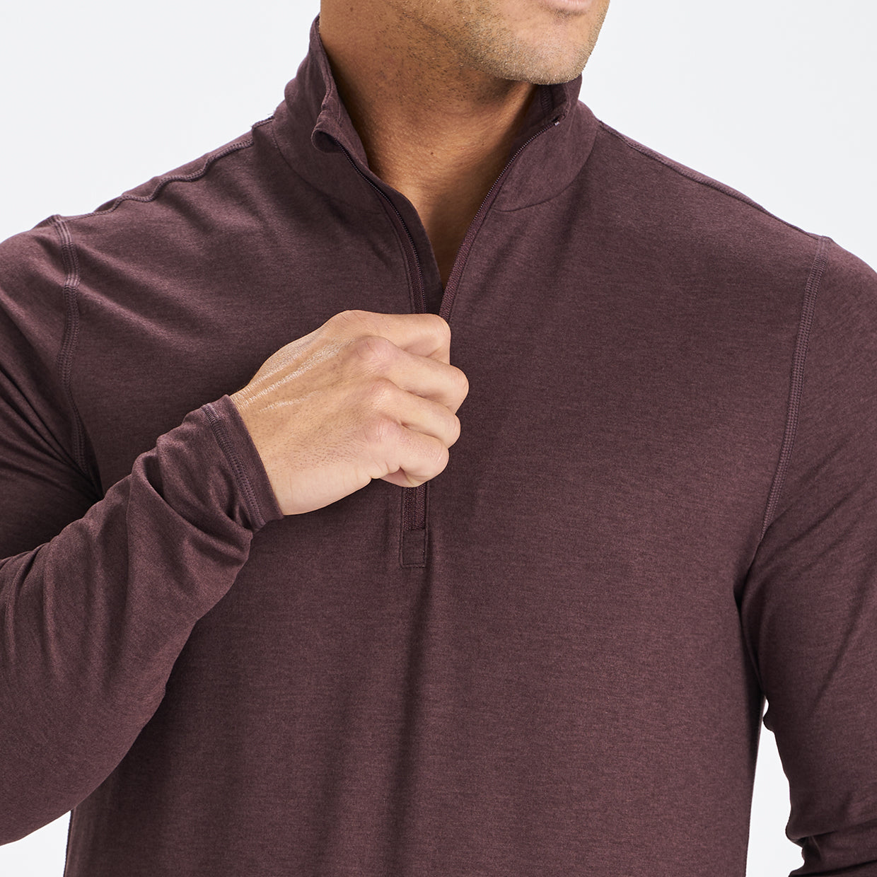 Ease Performance Half Zip | Oxblood Heather - Image 5