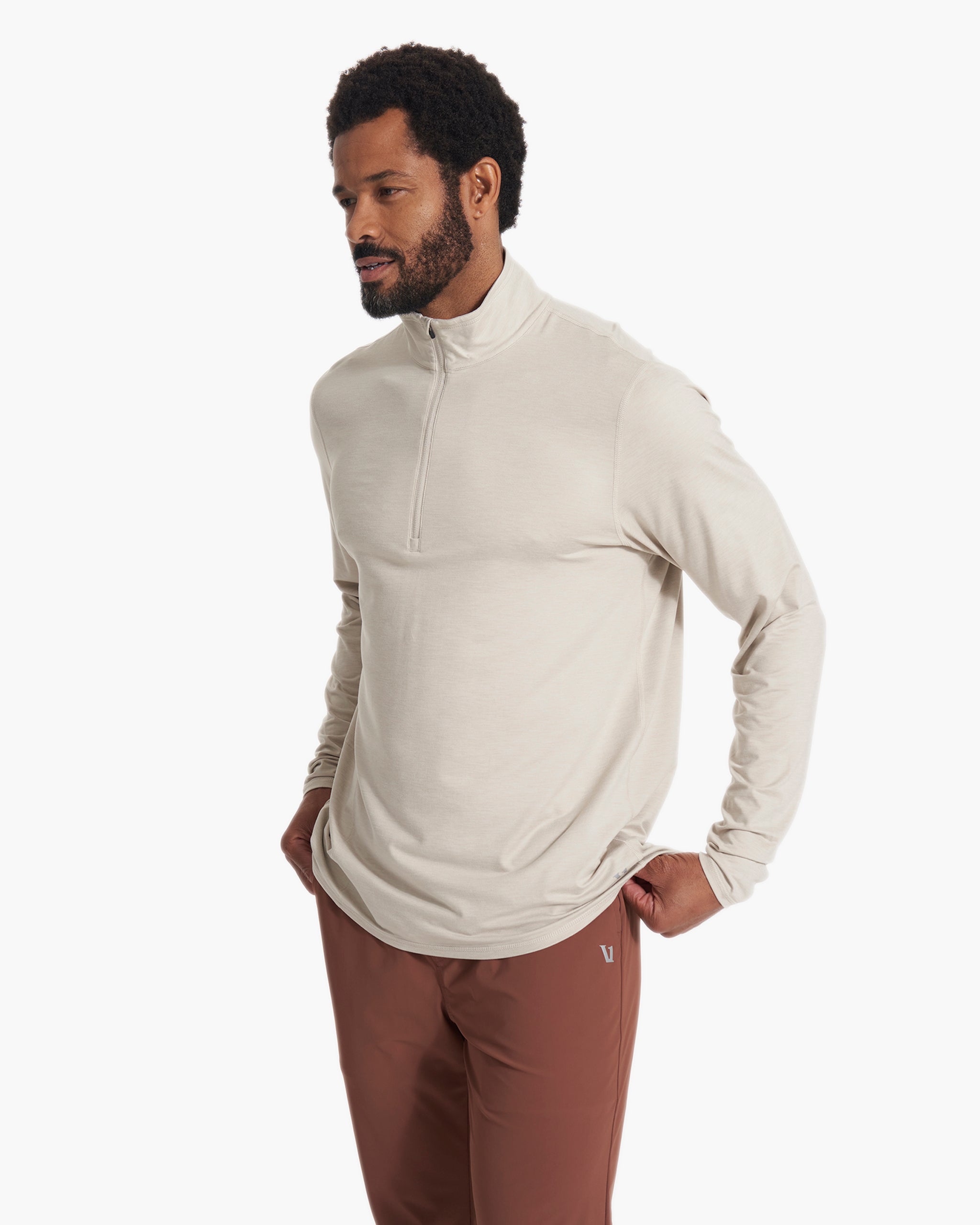 Ease Performance Half Zip | Suede Heather - Image 3