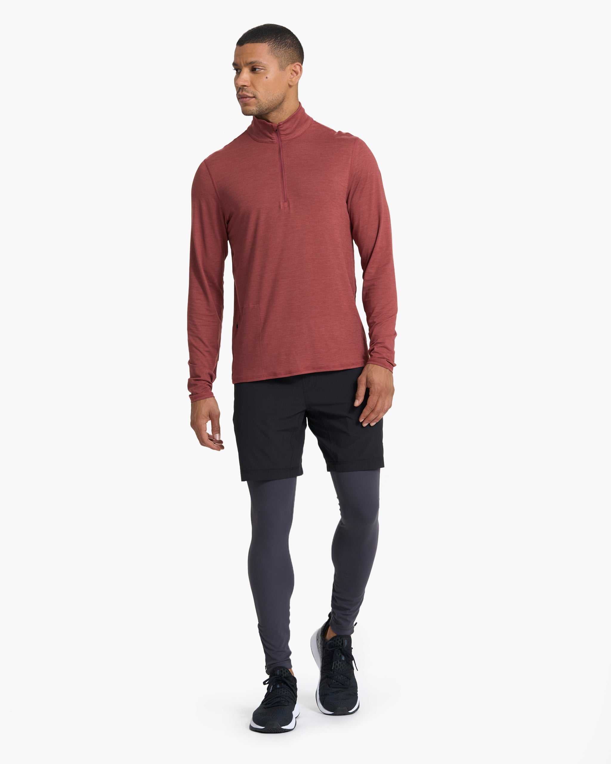 Ease Performance Half Zip | Currant Heather - Image 4