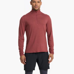 Ease Performance Half Zip | Currant Heather