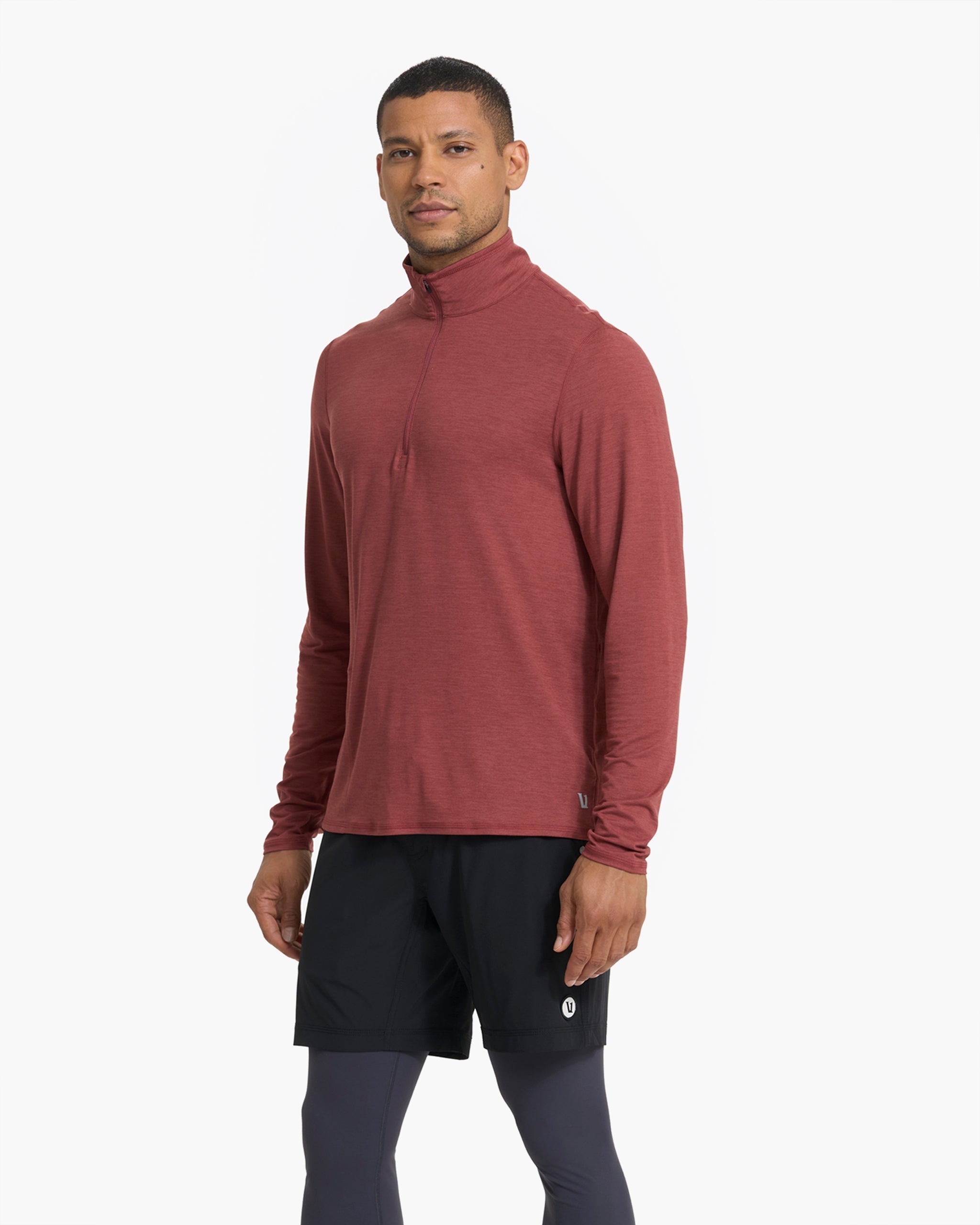 Ease Performance Half Zip | Currant Heather - Image 2