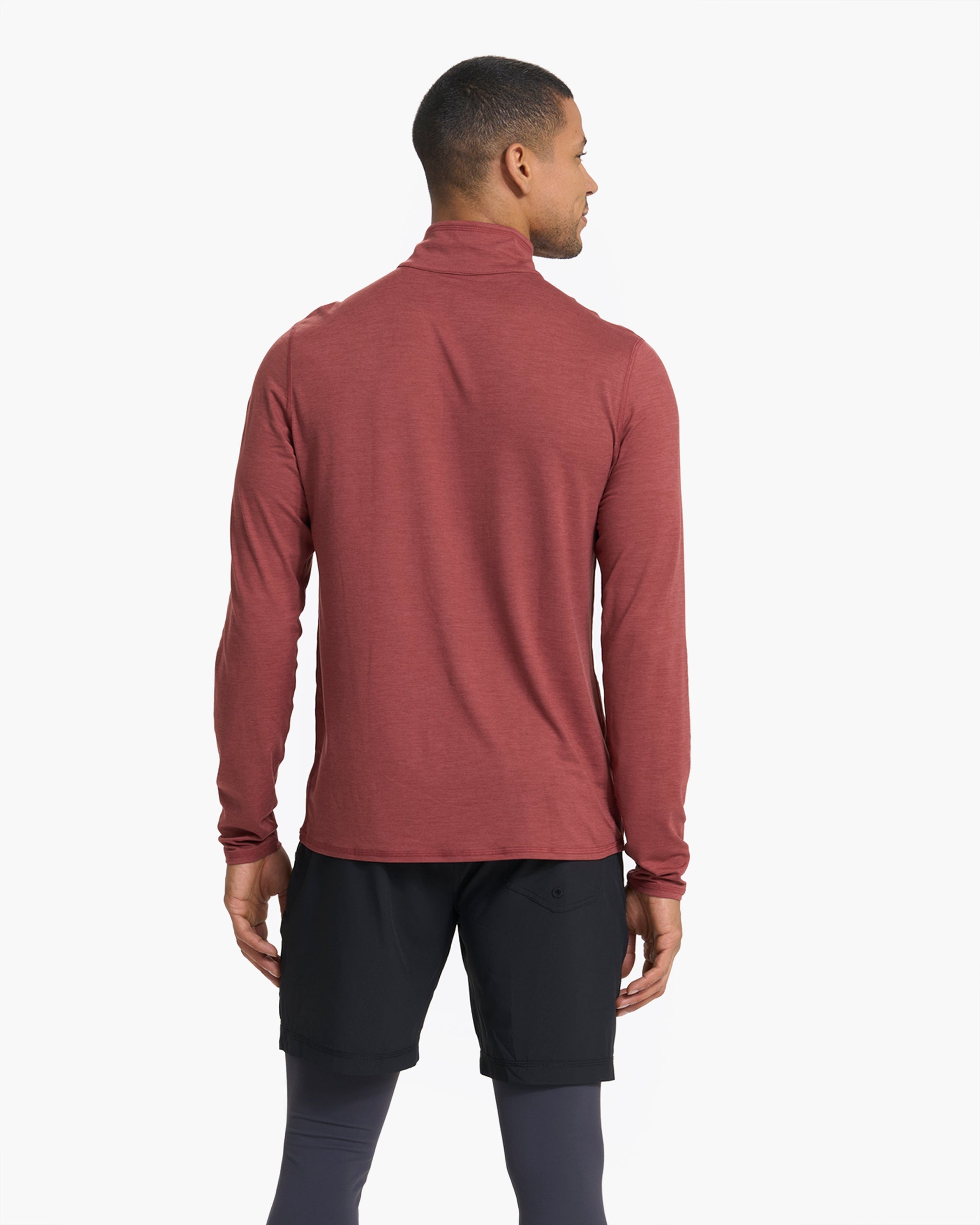 Ease Performance Half Zip | Currant Heather - Image 3
