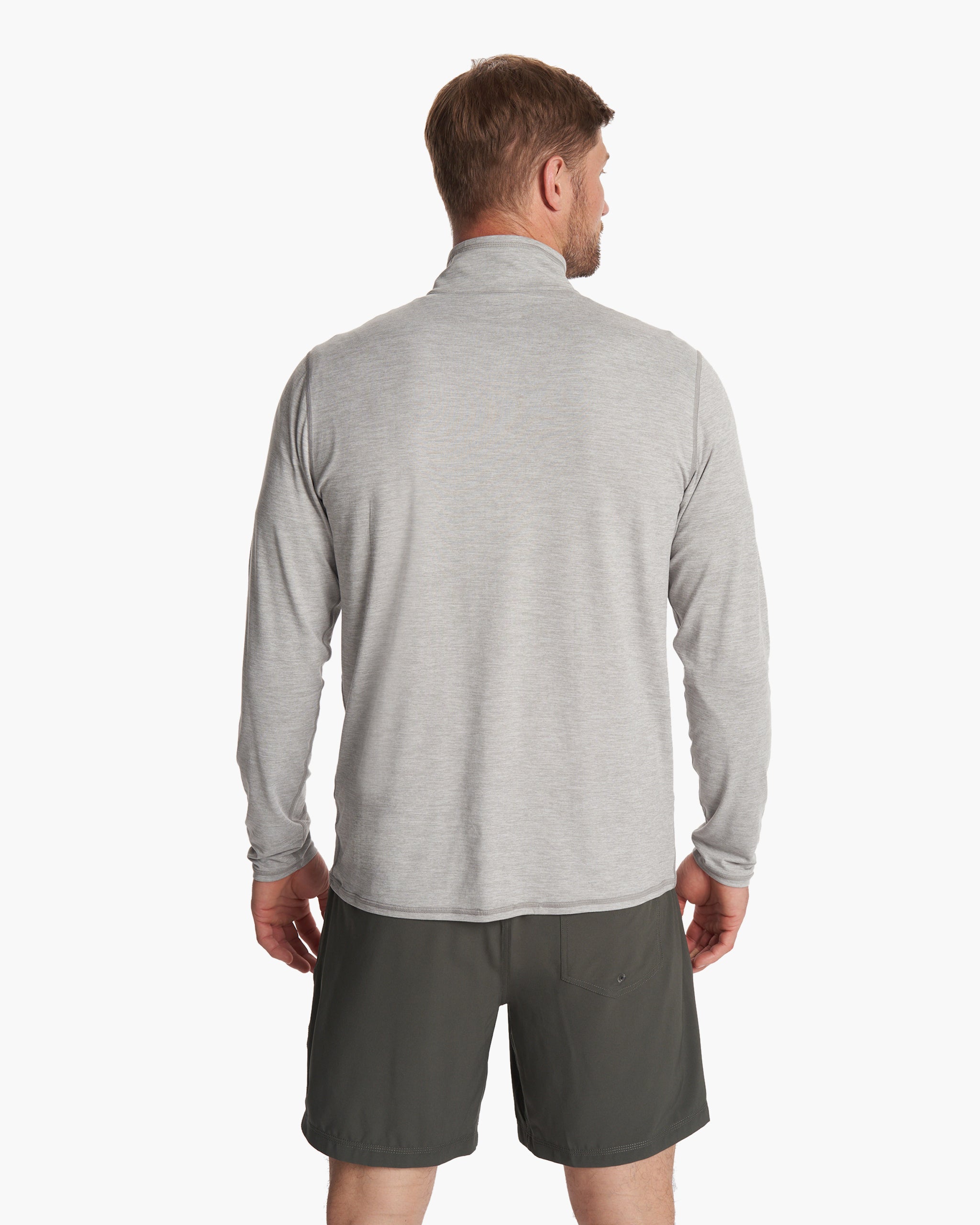 Ease Performance Half Zip | Light Heather Grey - Image 3