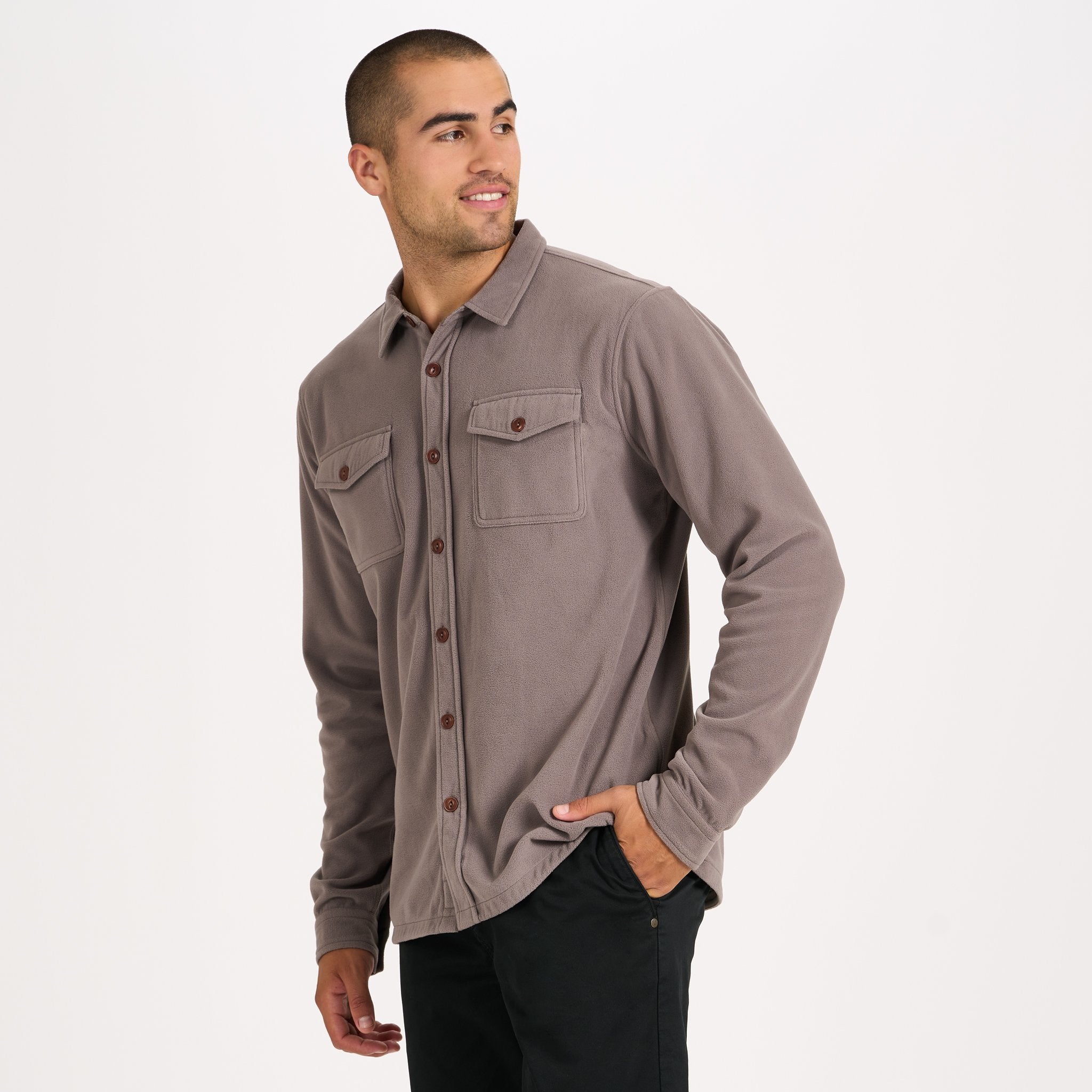 Aspen Shirt Jacket | Cocoa - Image 3
